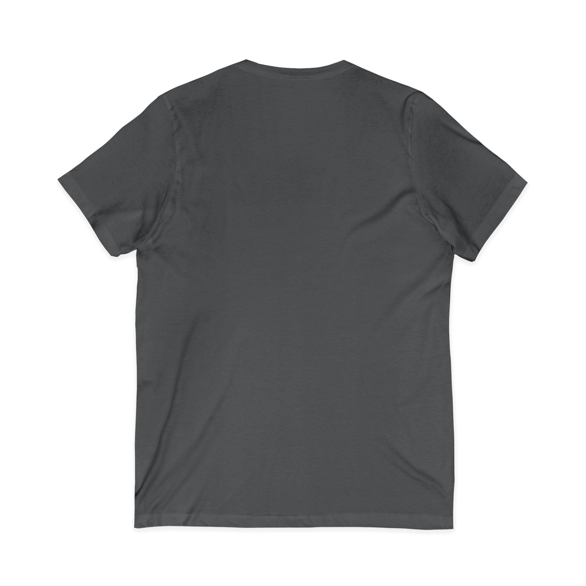 Minimal 'Grow Wild' V-Neck Tee — Small Leaf Chest Graphic, Eco Casual Shirt