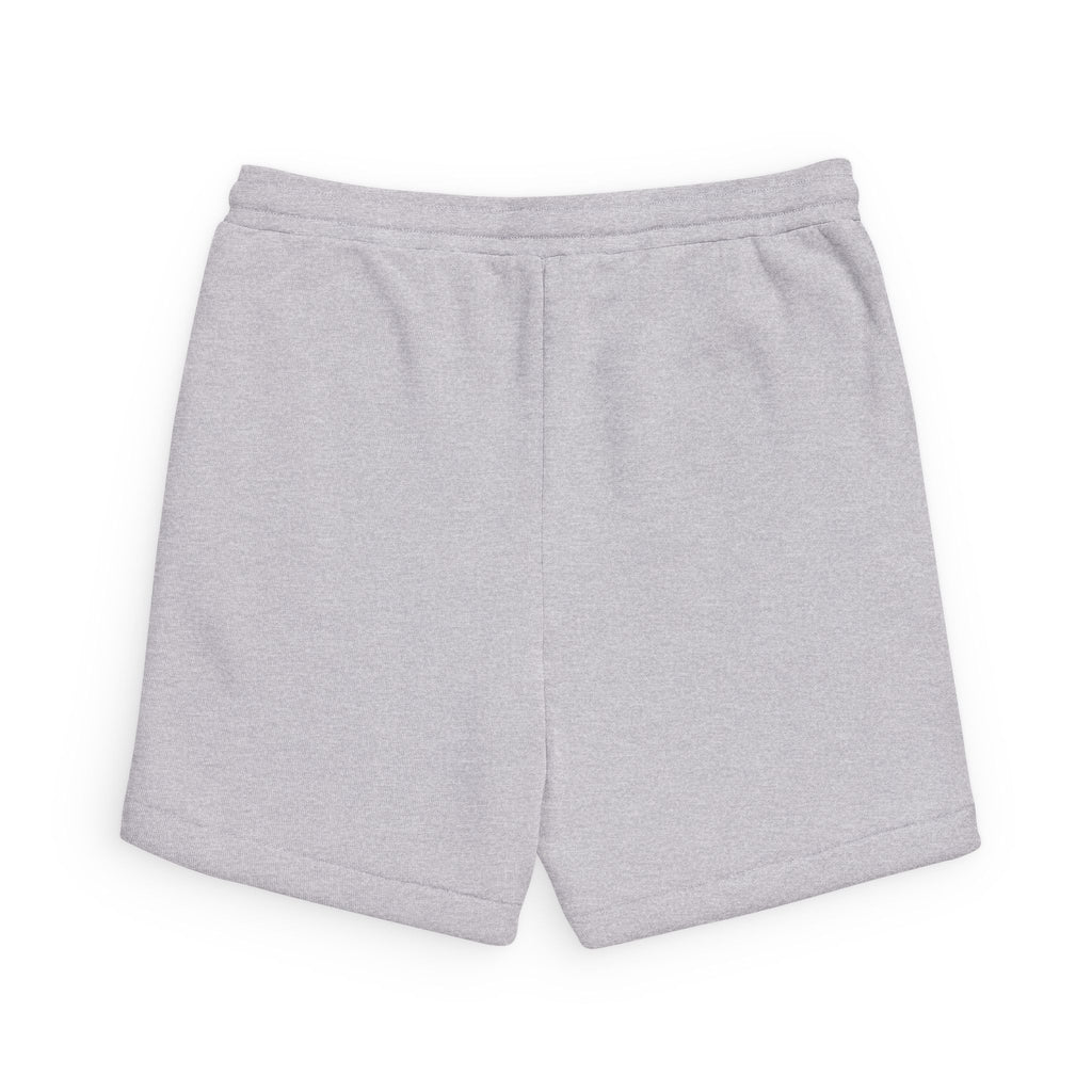Black Sponge Fleece Sweatshorts with Minimal Green Leaf Logo — Casual Lounge Shorts