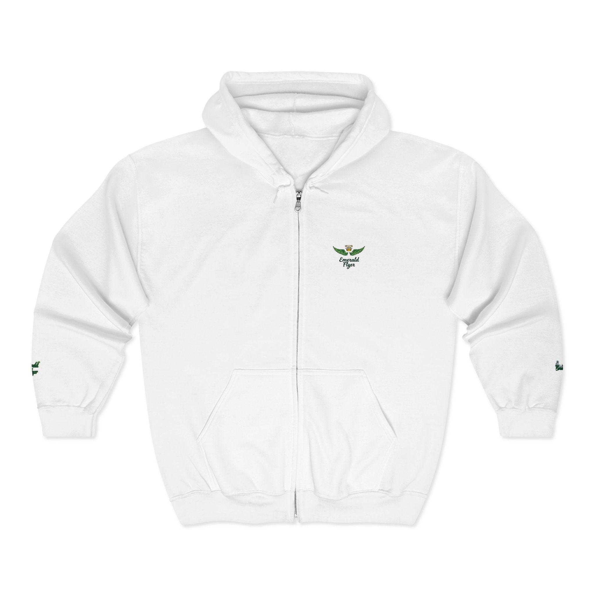 Emerald Flyer Zip Lux Cuff Emblem Sweatshirt