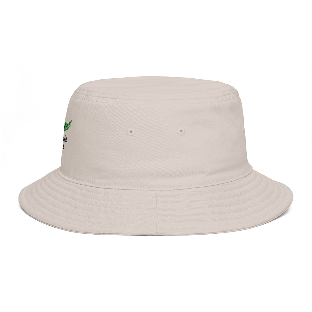 Emerald Tiger Brown Bucket Hat — Embroidered Green Winged Tiger Logo