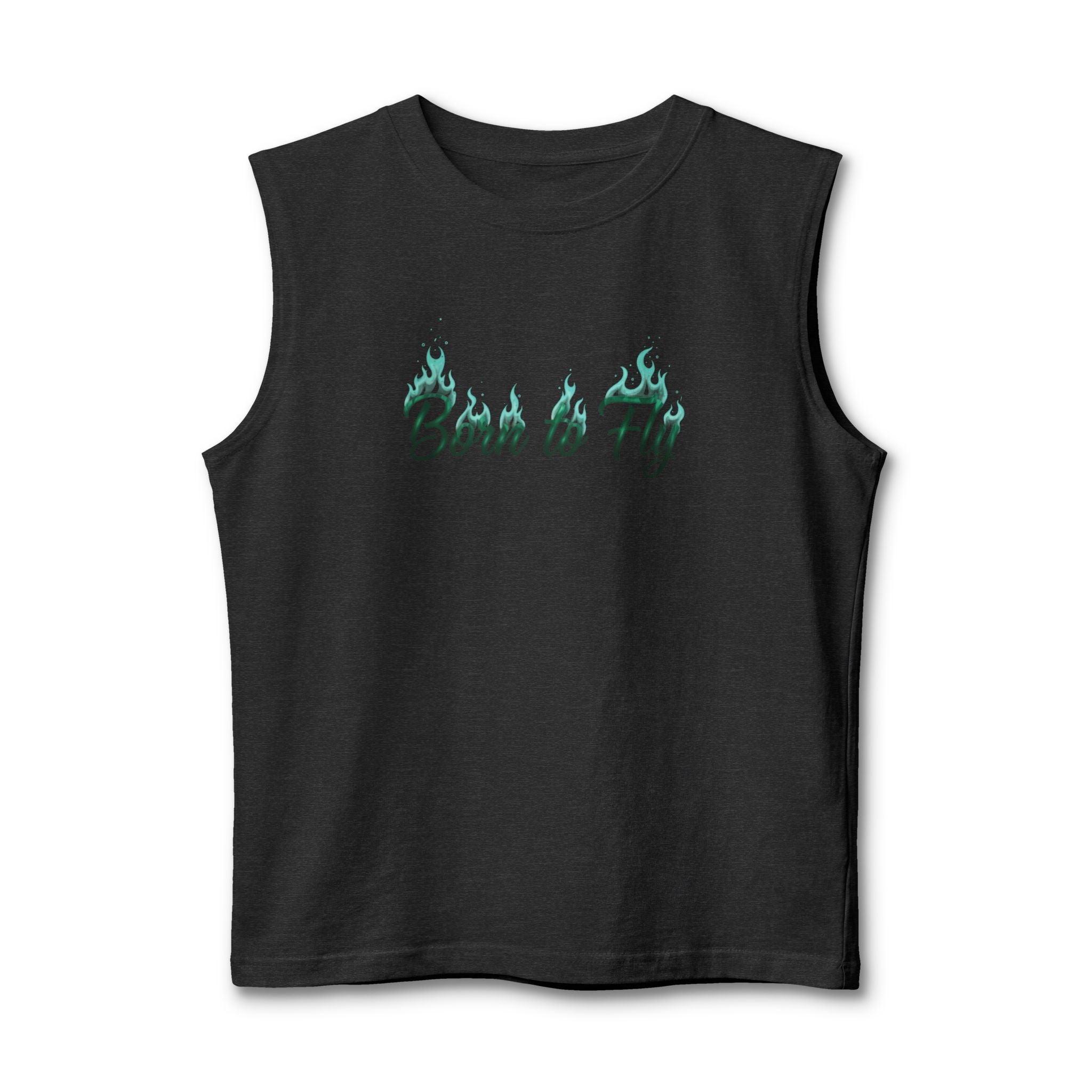 Born To Fly Muscle Tank — Emerald Flyer Wing Graphic Tank Top