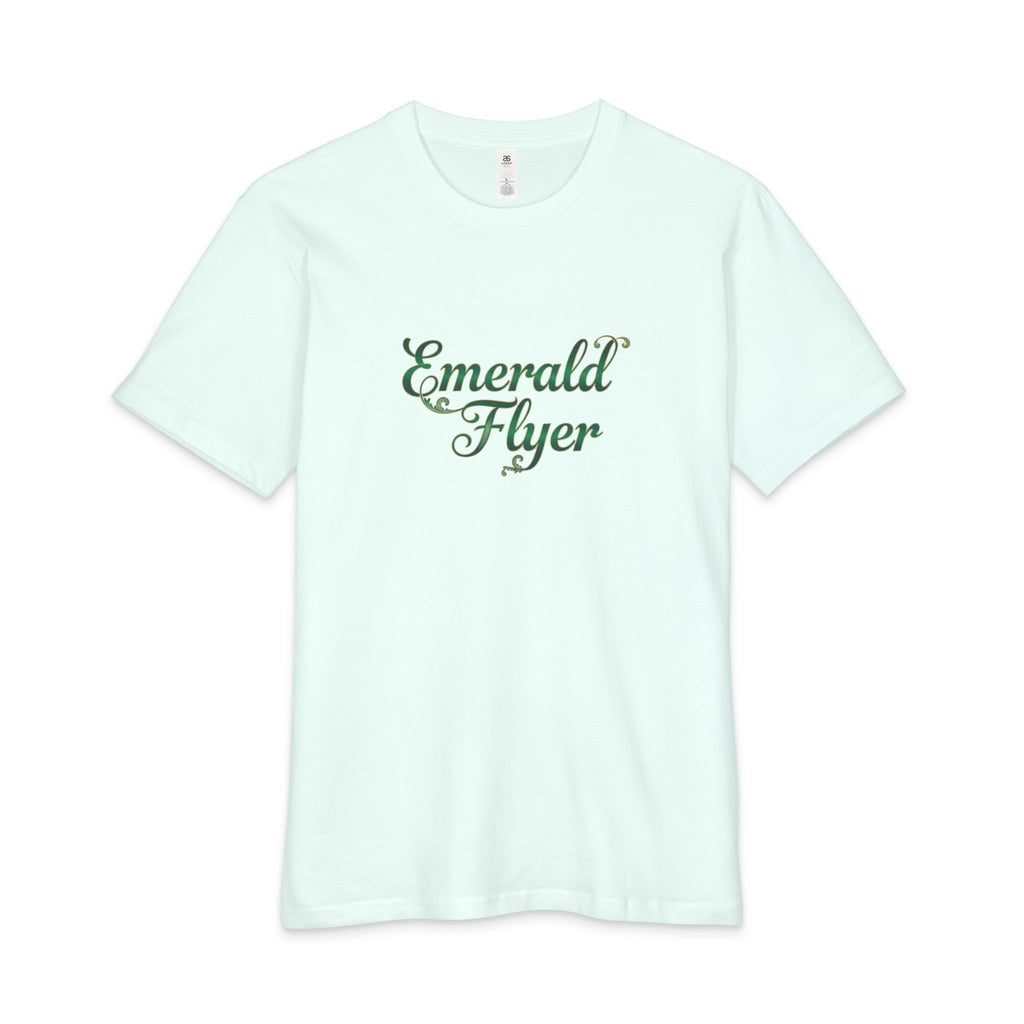 Emerald Flyer Tee — 'Born to Fly' Crown & Wings Graphic T-Shirt