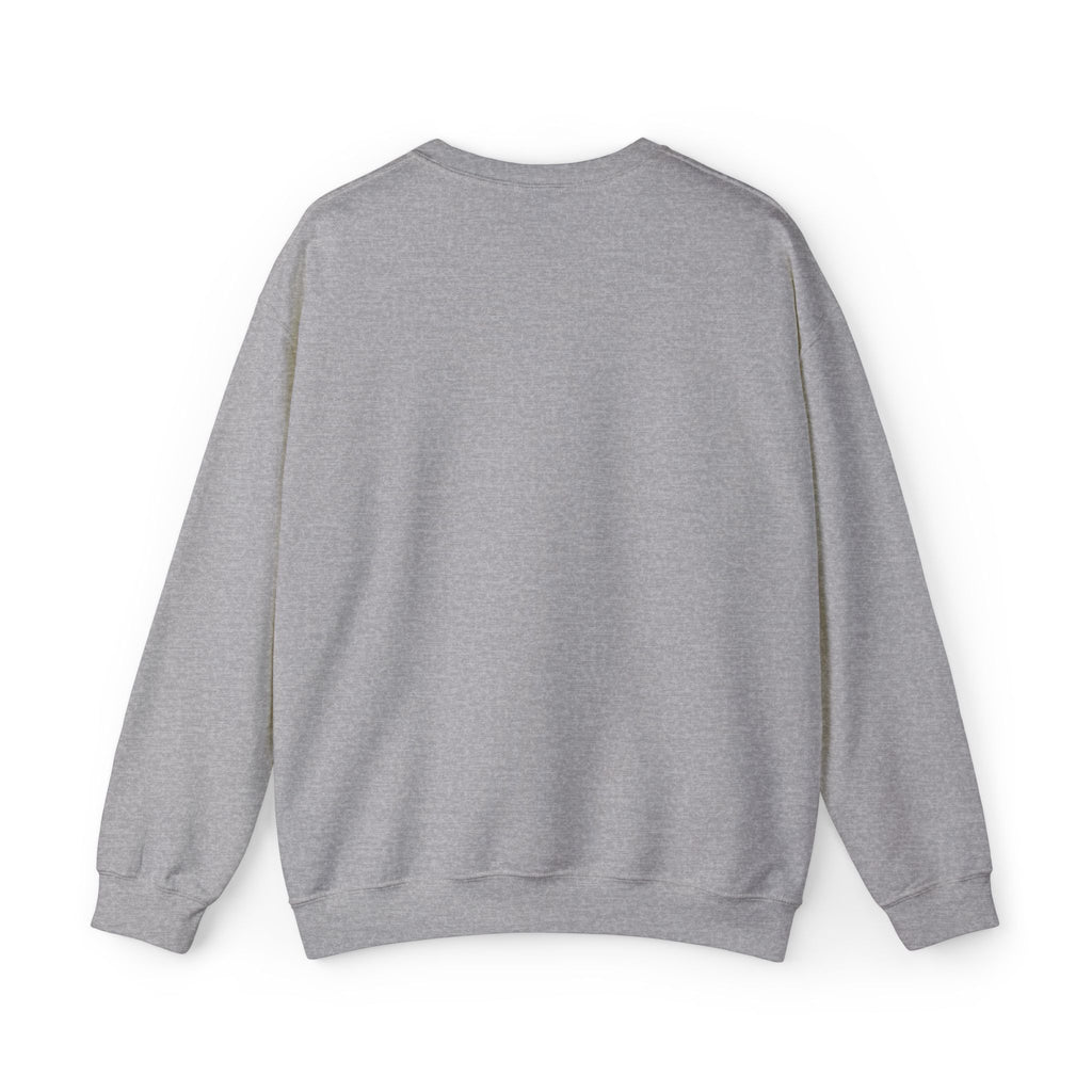 White Crewneck Sweatshirt with Tiny Green Plant Embroidery – “Plant Babe” Minimal Floral Design
