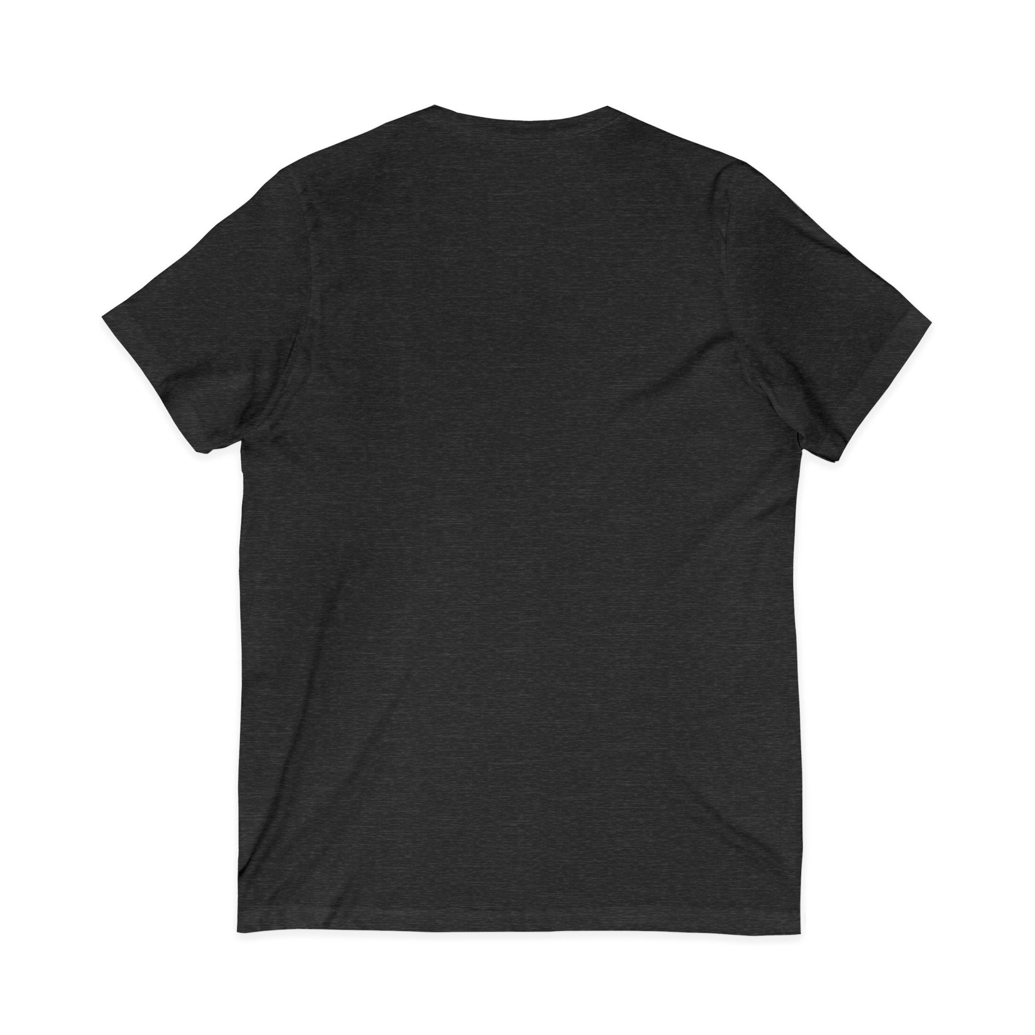 Minimal 'Grow Wild' V-Neck Tee — Small Leaf Chest Graphic, Eco Casual Shirt