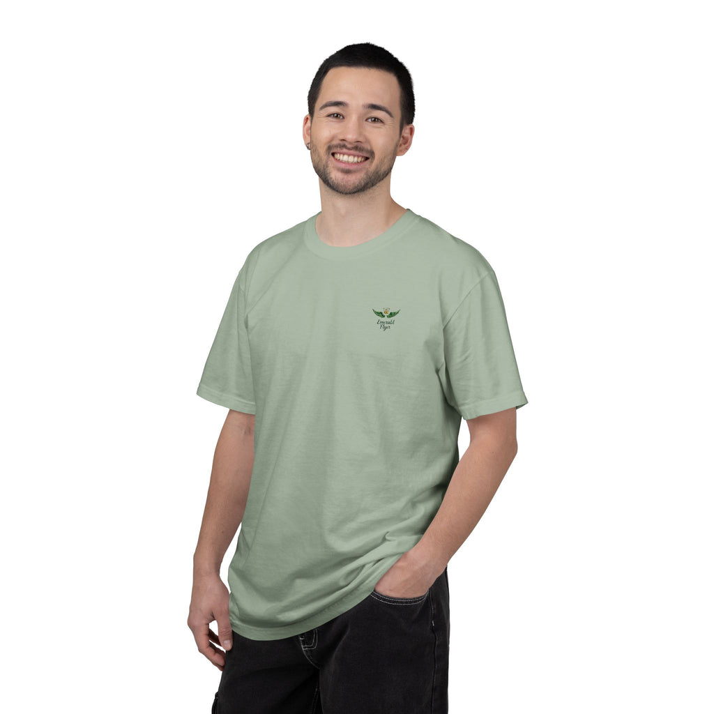 Emerald Flyer small print t-shirt