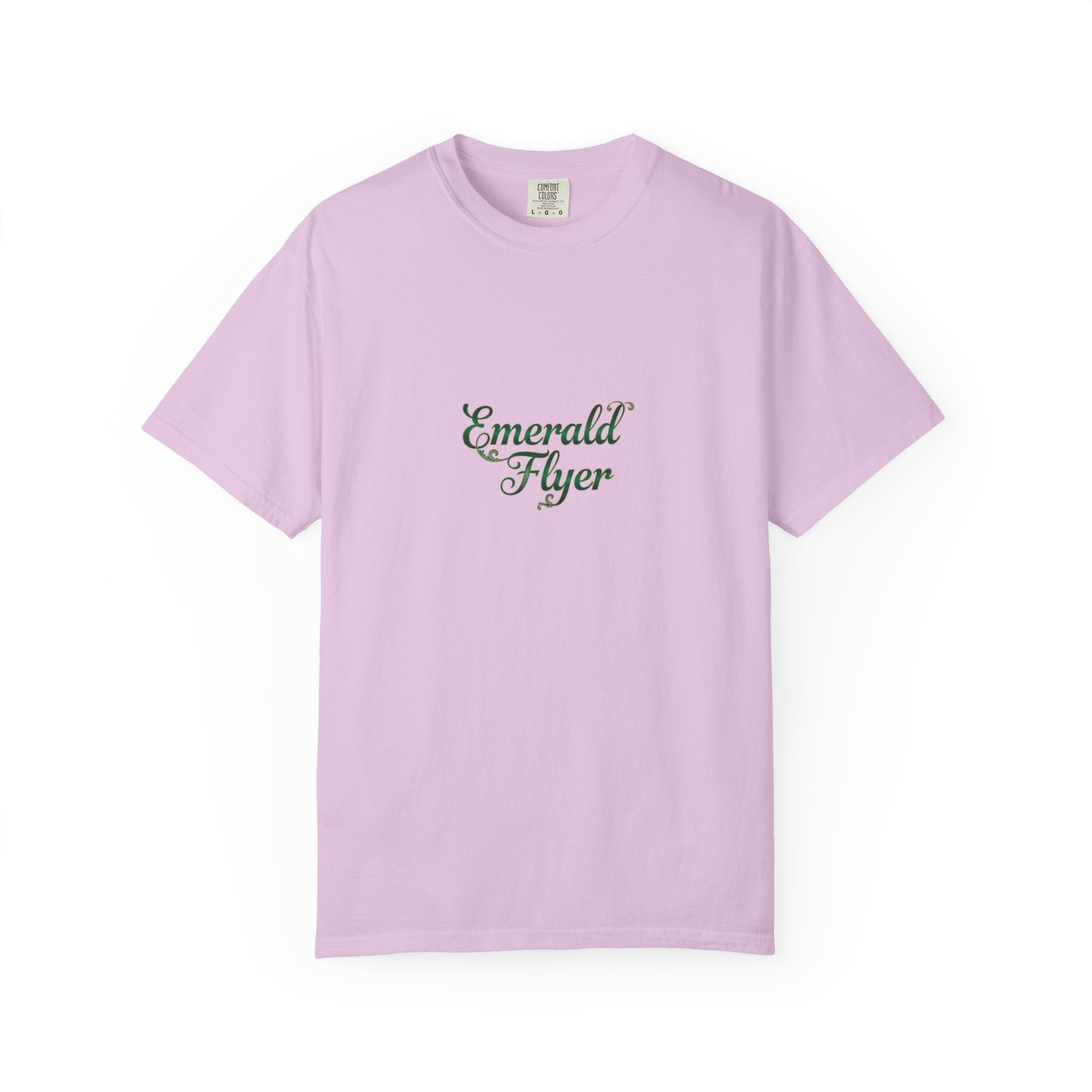 Emerald Flyer T-Shirt — "Born To Fly" Winged Emerald Graphic Tee