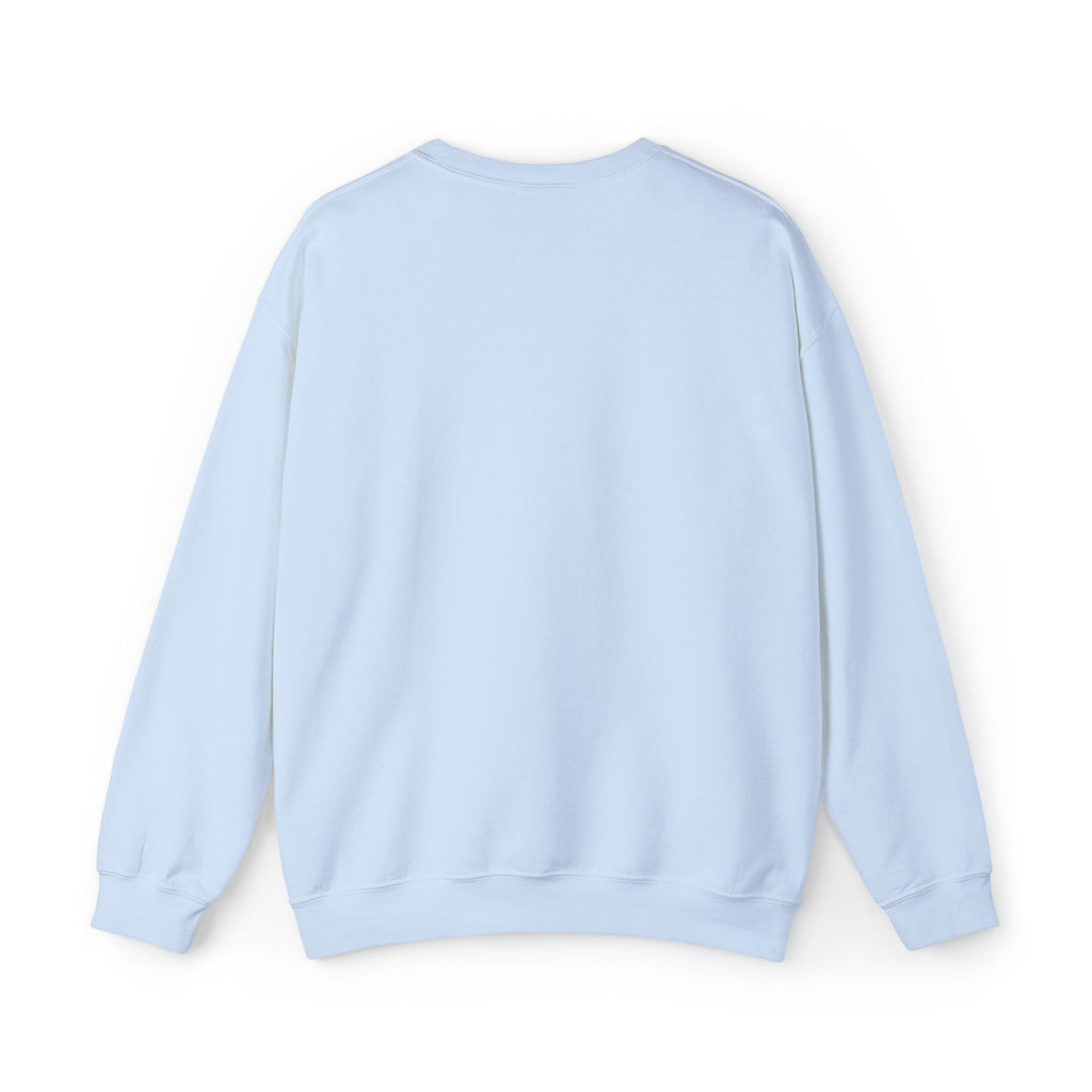 White Crewneck Sweatshirt with Tiny Green Plant Embroidery – “Plant Babe” Minimal Floral Design