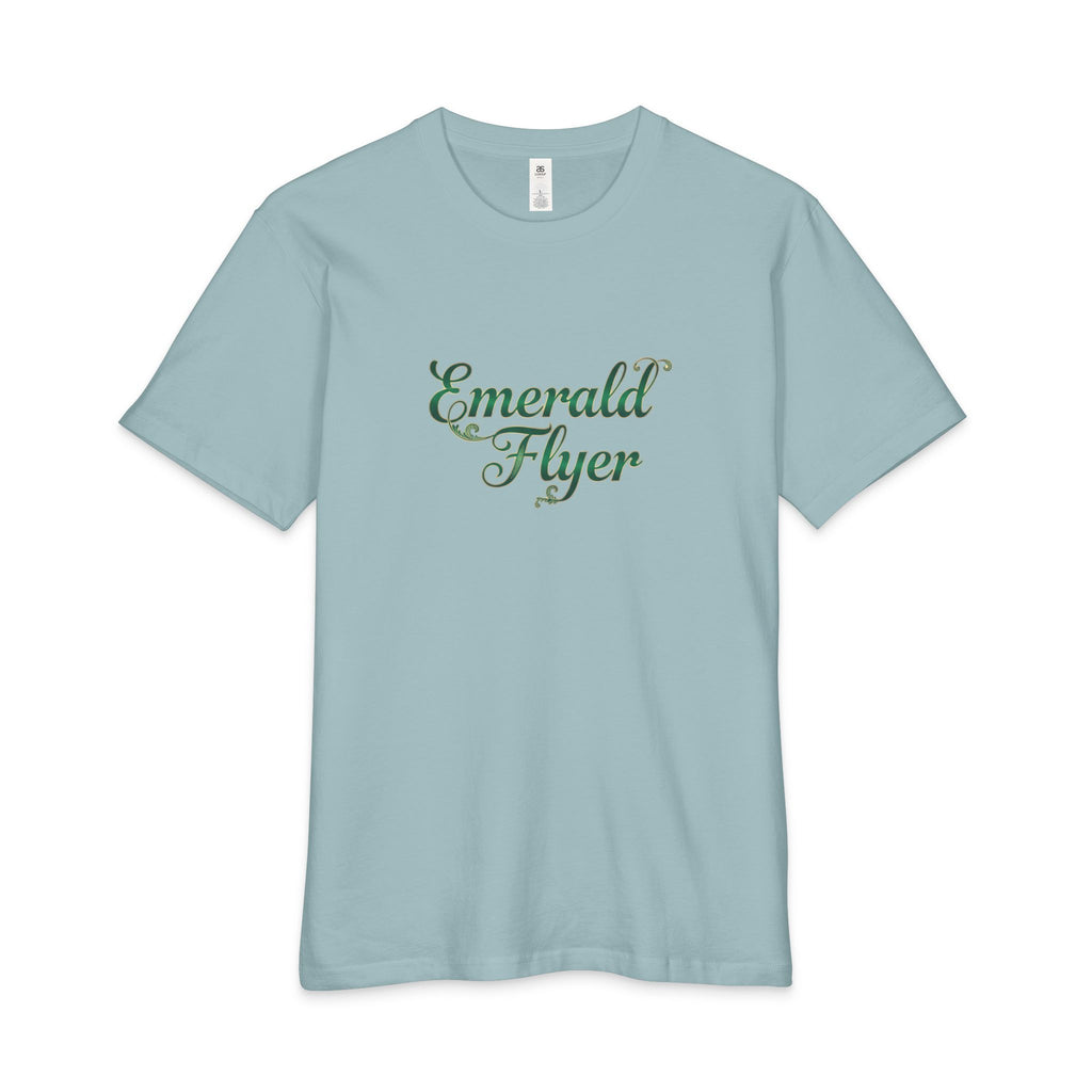 Emerald Flyer Tee — 'Born to Fly' Crown & Wings Graphic T-Shirt