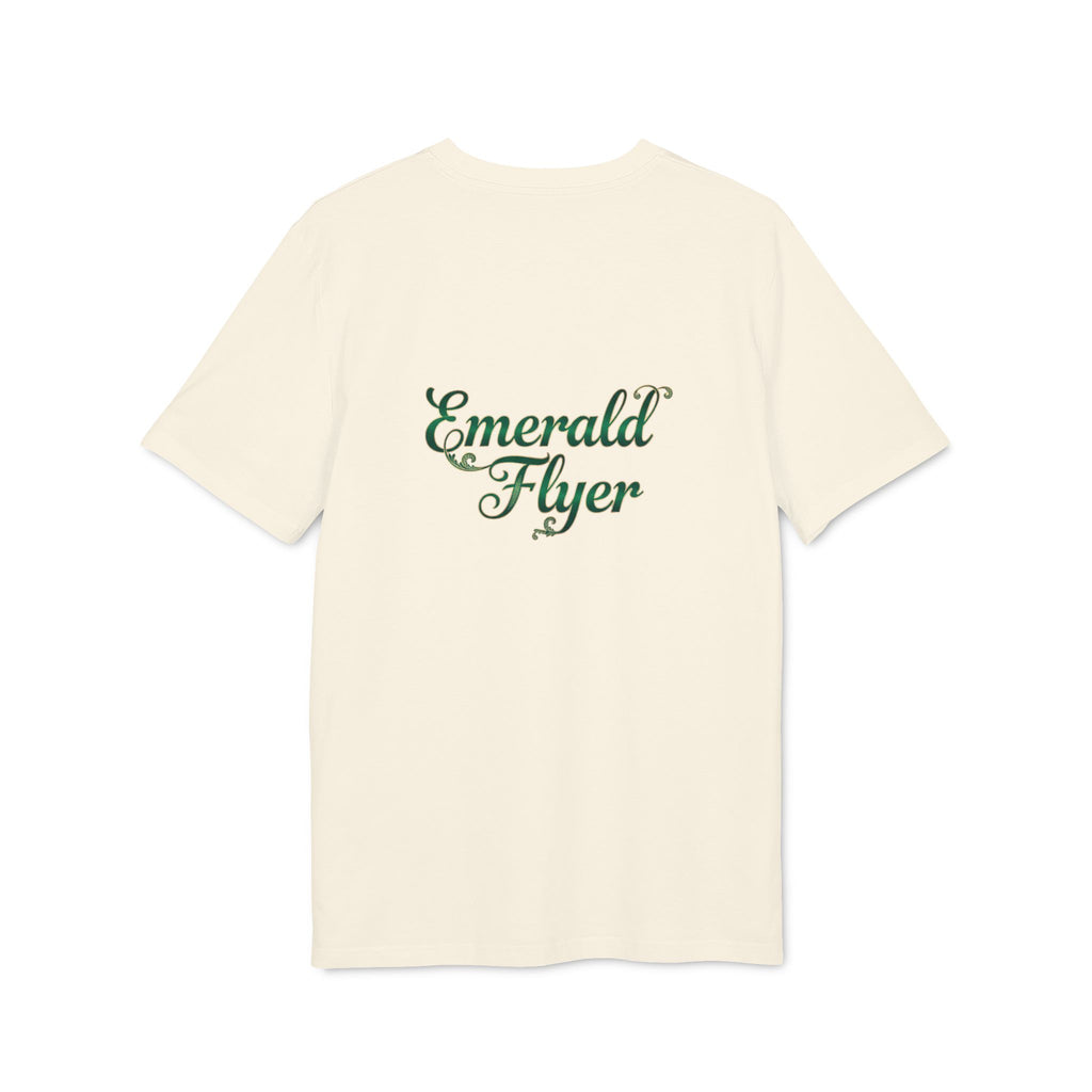 Emerald Flyer T-Shirt — Winged Gem Graphic "Born To Fly"