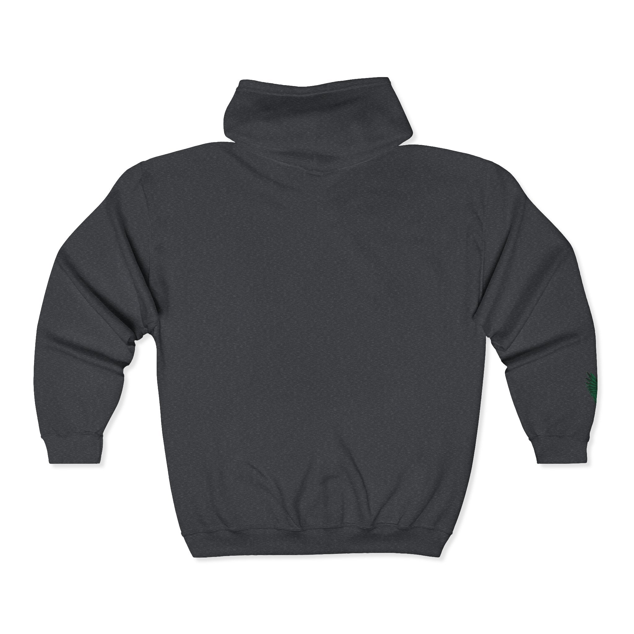 Emerald Flyer feather cuff zip hoodie