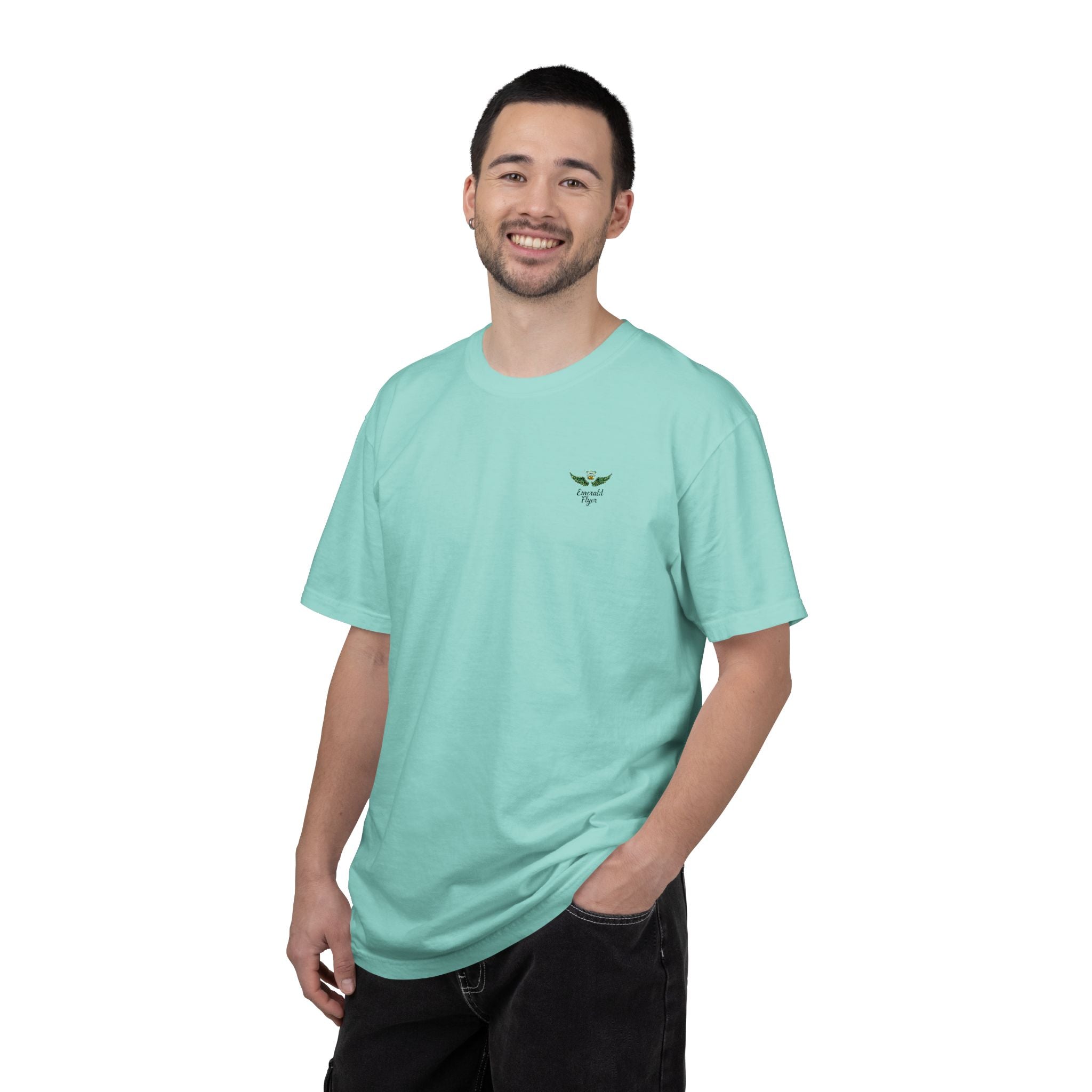 Emerald Flyer small print t-shirt