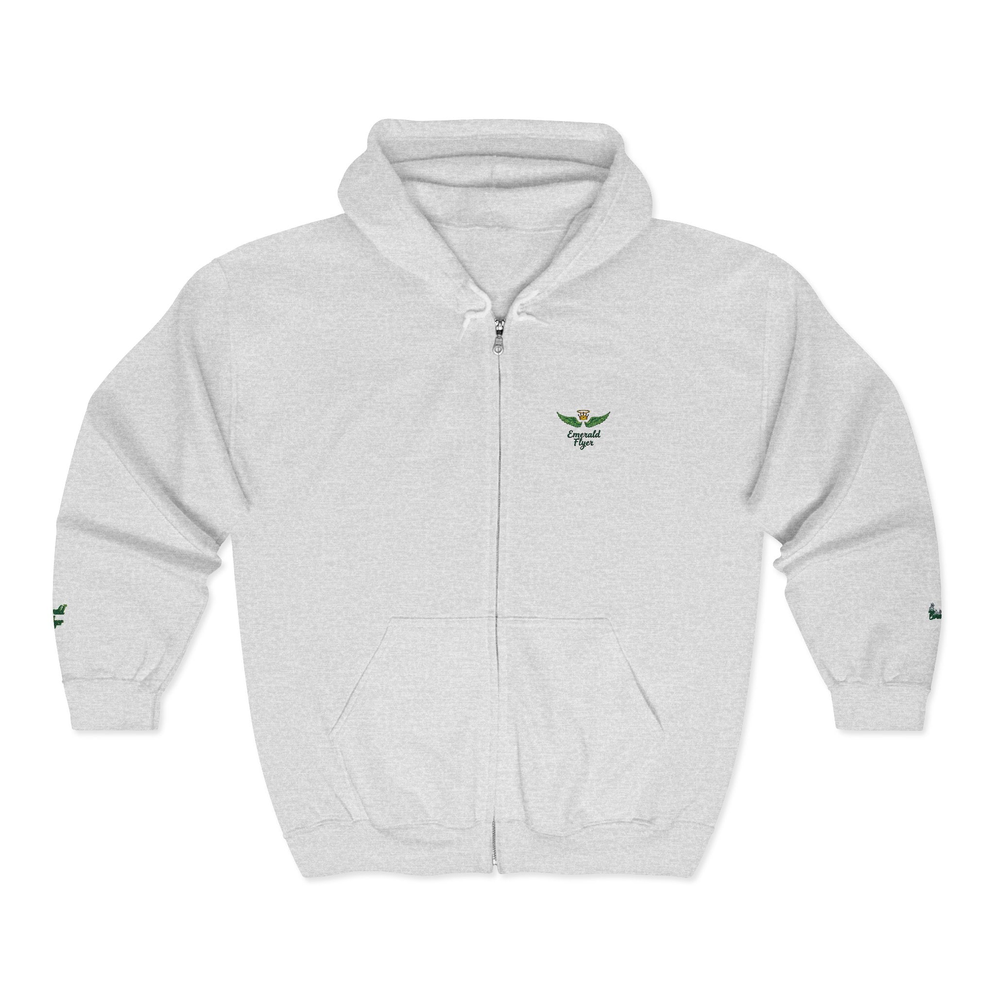 Emerald Flyer Zip Lux Cuff Emblem Sweatshirt