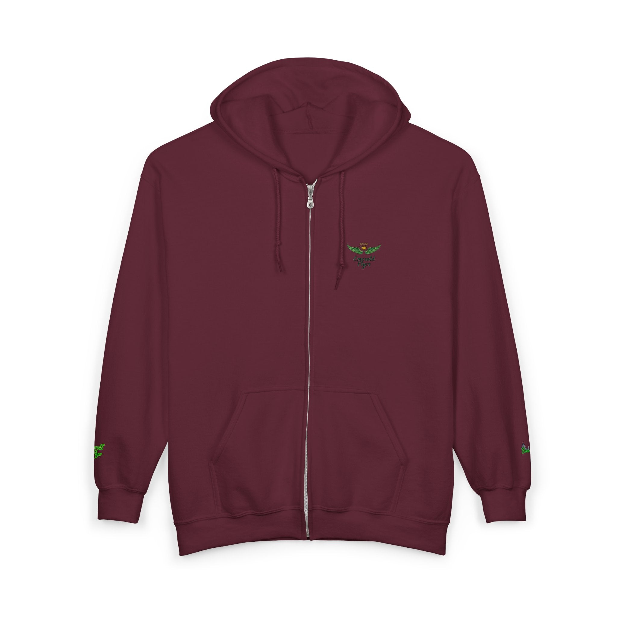 Emerald Flyer Zip Lux Cuff Emblem Sweatshirt