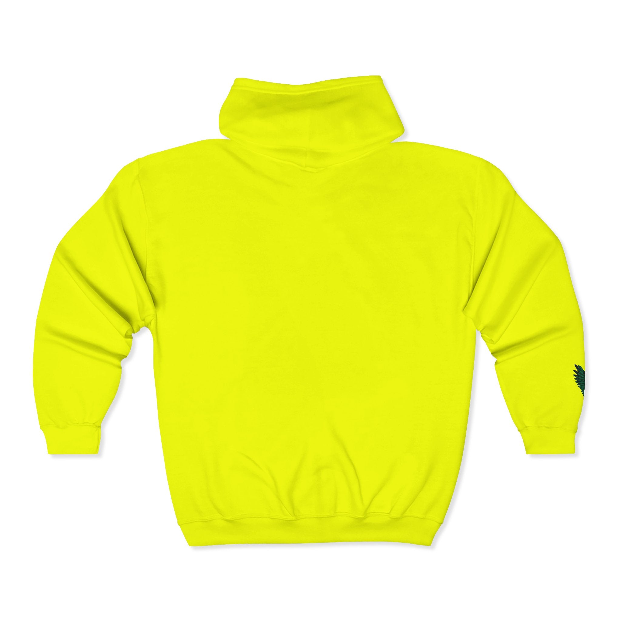 Emerald Flyer feather cuff zip hoodie