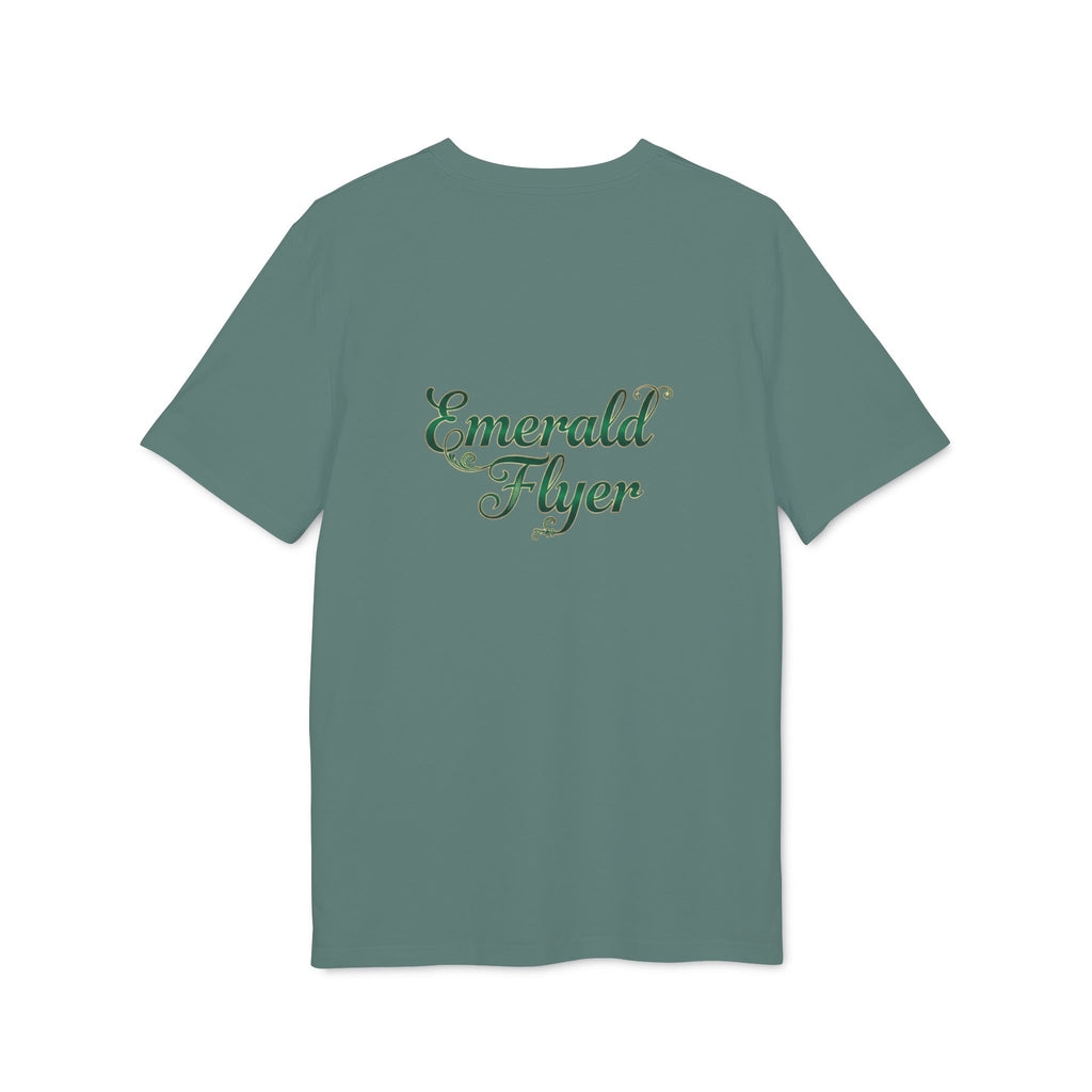 Emerald Flyer T-Shirt — Winged Gem Graphic "Born To Fly"