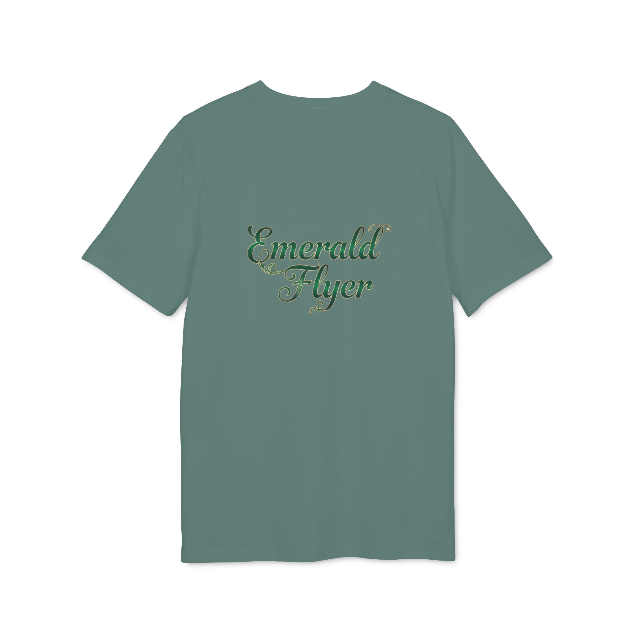 Emerald Flyer T-Shirt — Winged Gem Graphic "Born To Fly"