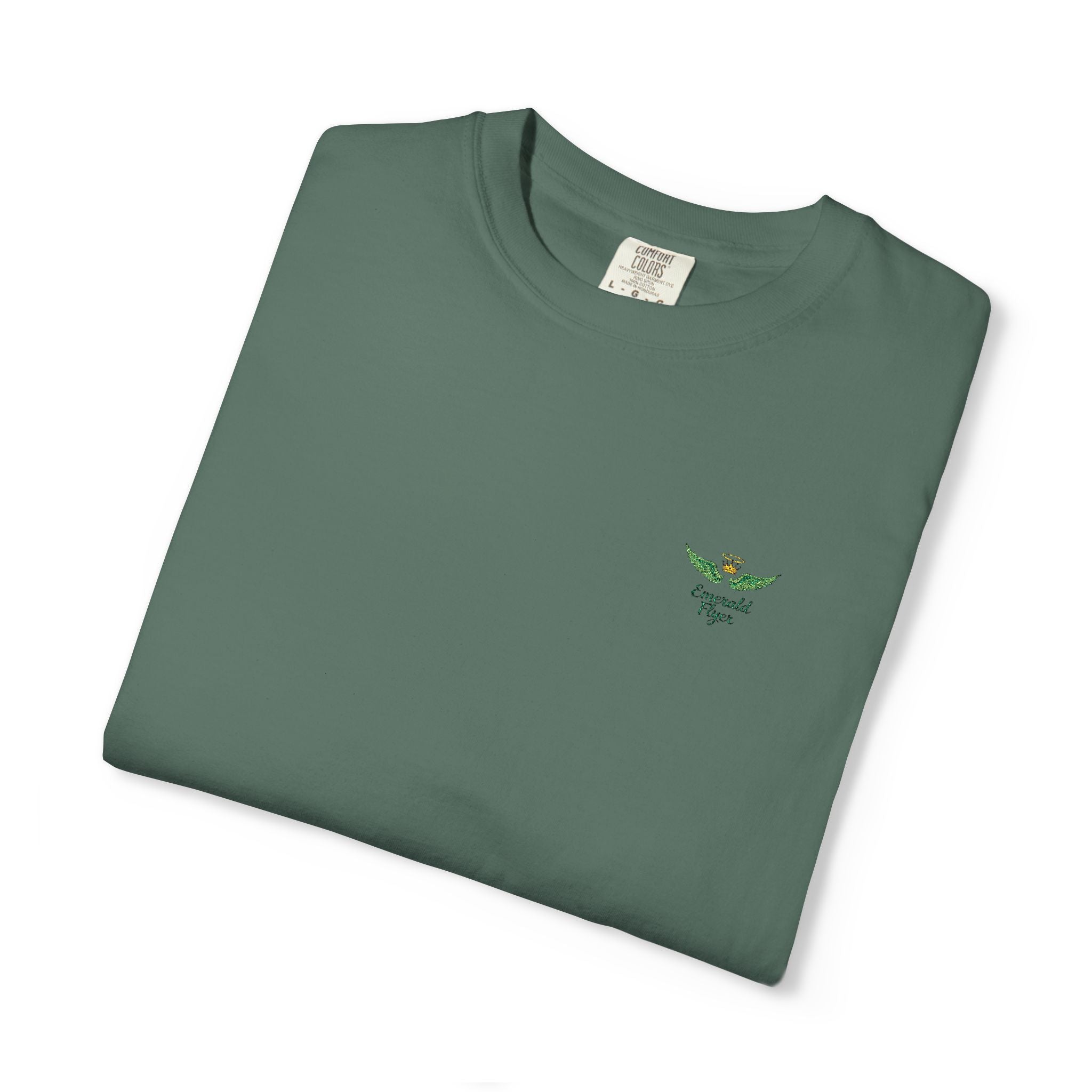 Emerald Flyer small print t-shirt