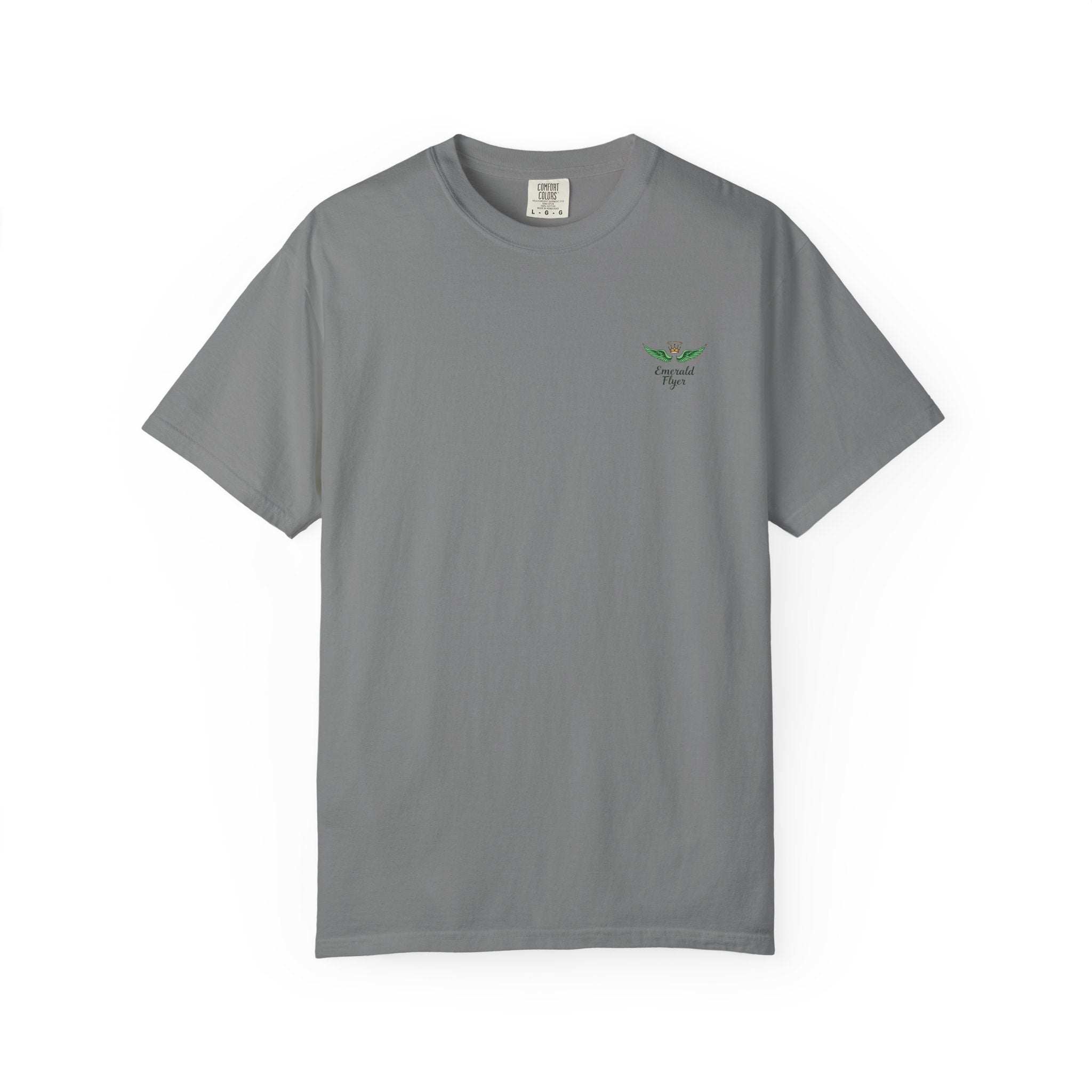 Emerald Flyer T-Shirt — 'Born to Fly' Wing Graphic