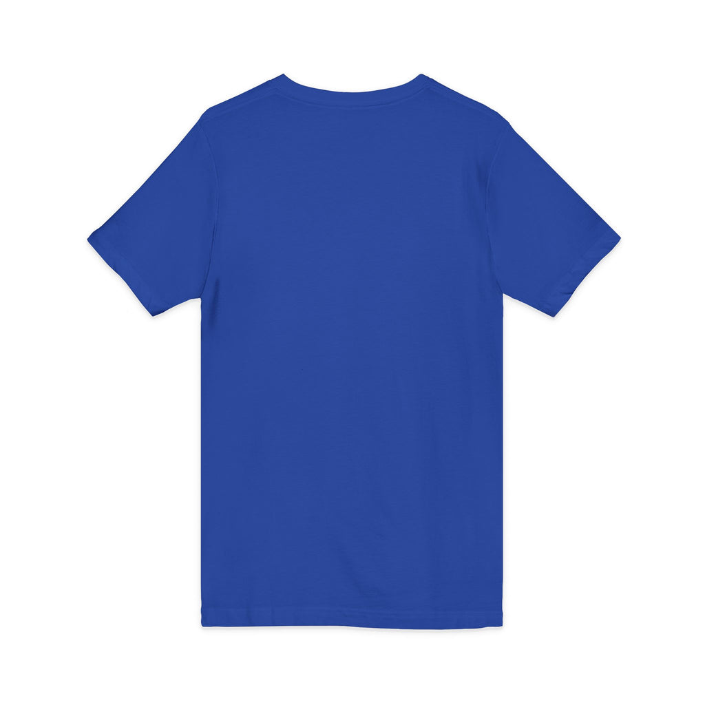 Minimal 'Grow Wild' V-Neck Tee — Small Leaf Chest Graphic, Eco Casual Shirt