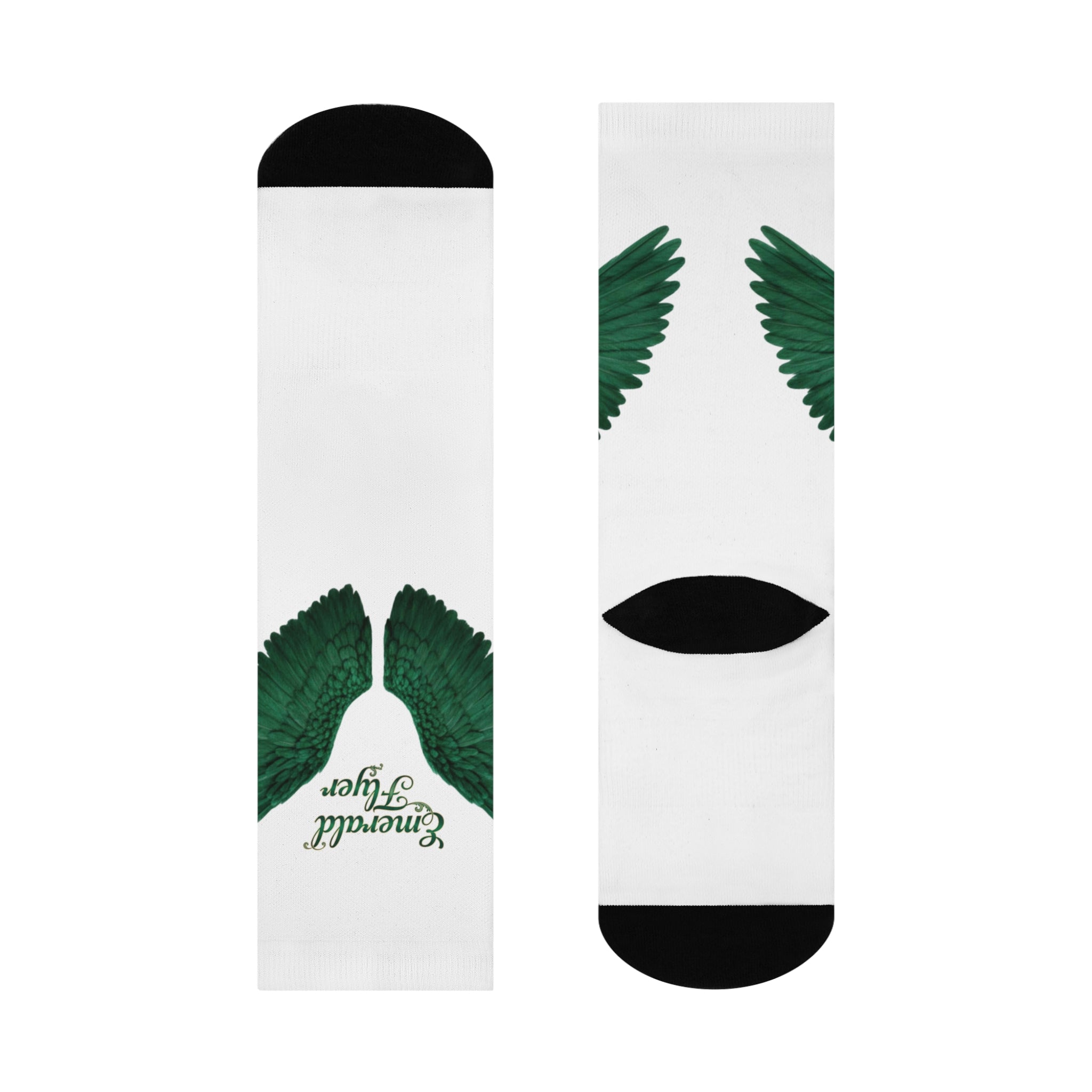 Emerald Flyer Cushioned Crew Socks | Winged Socks