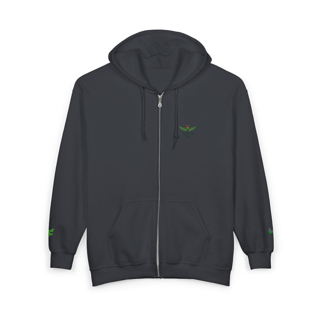 Emerald Flyer Zip Lux Cuff Emblem Sweatshirt