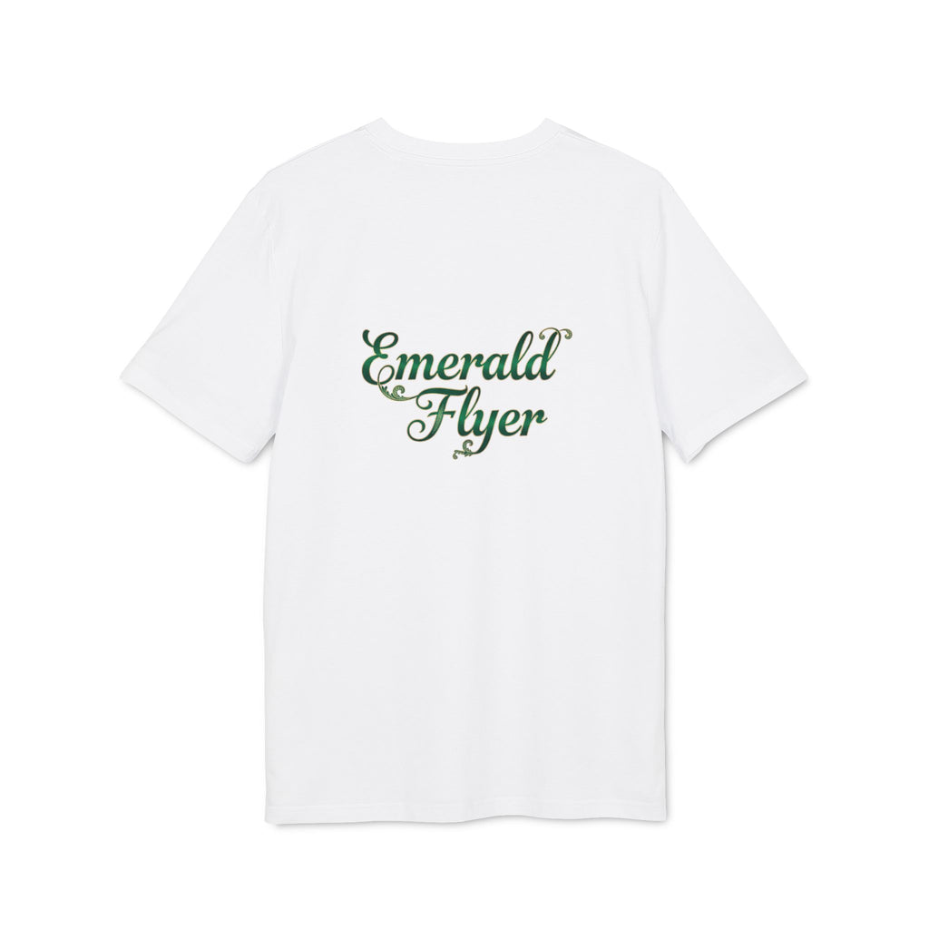 Emerald Flyer T-Shirt — Winged Gem Graphic "Born To Fly"