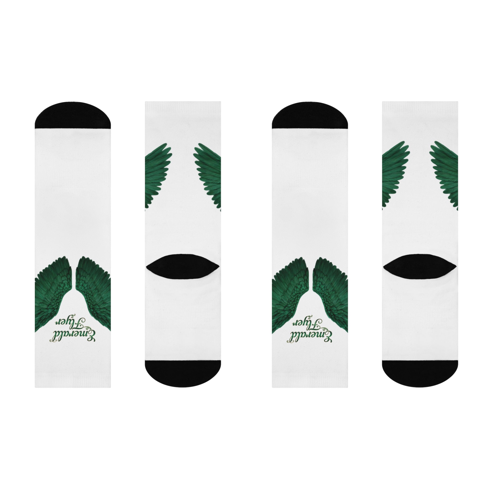 Emerald Flyer Cushioned Crew Socks | Winged Socks