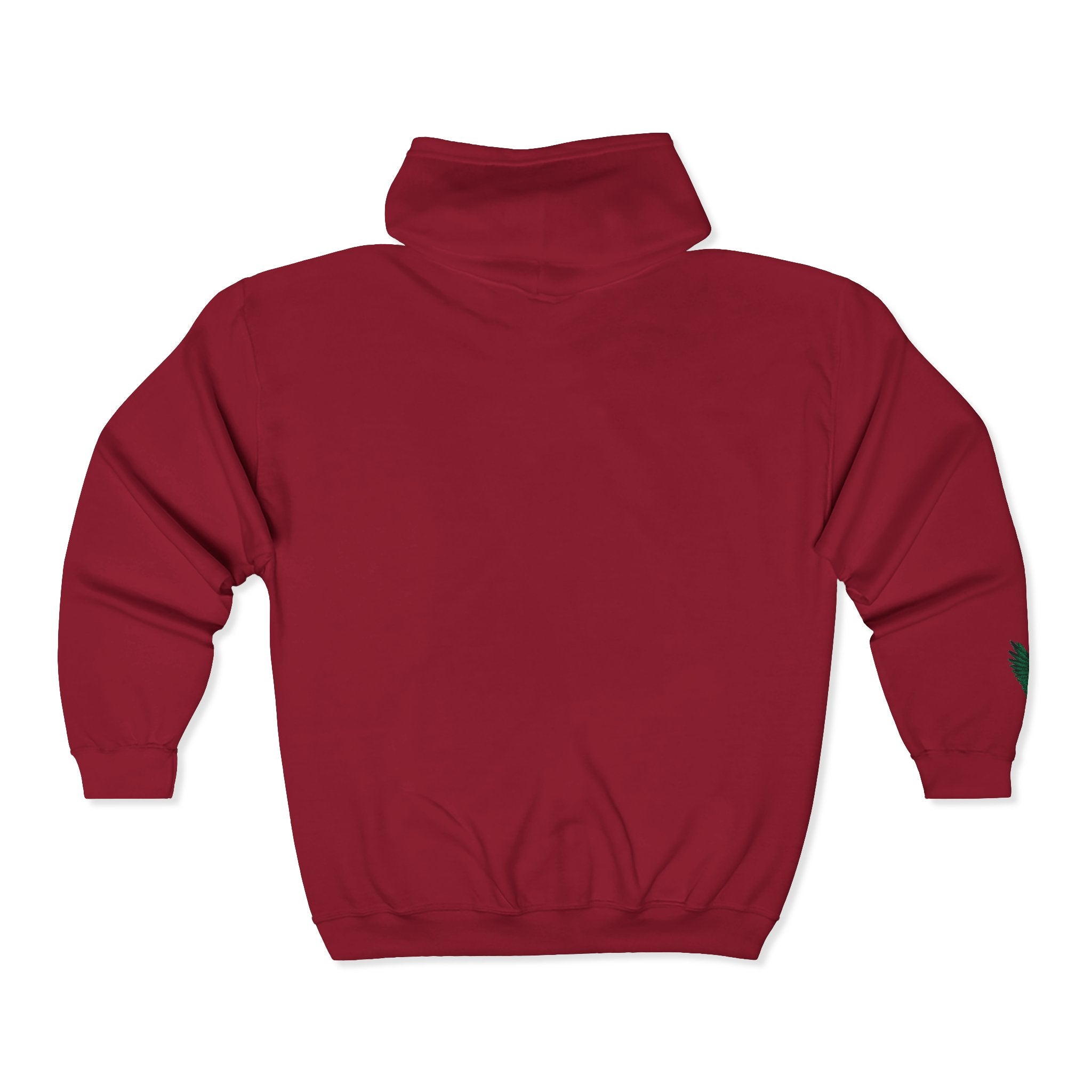 Emerald Flyer feather cuff zip hoodie