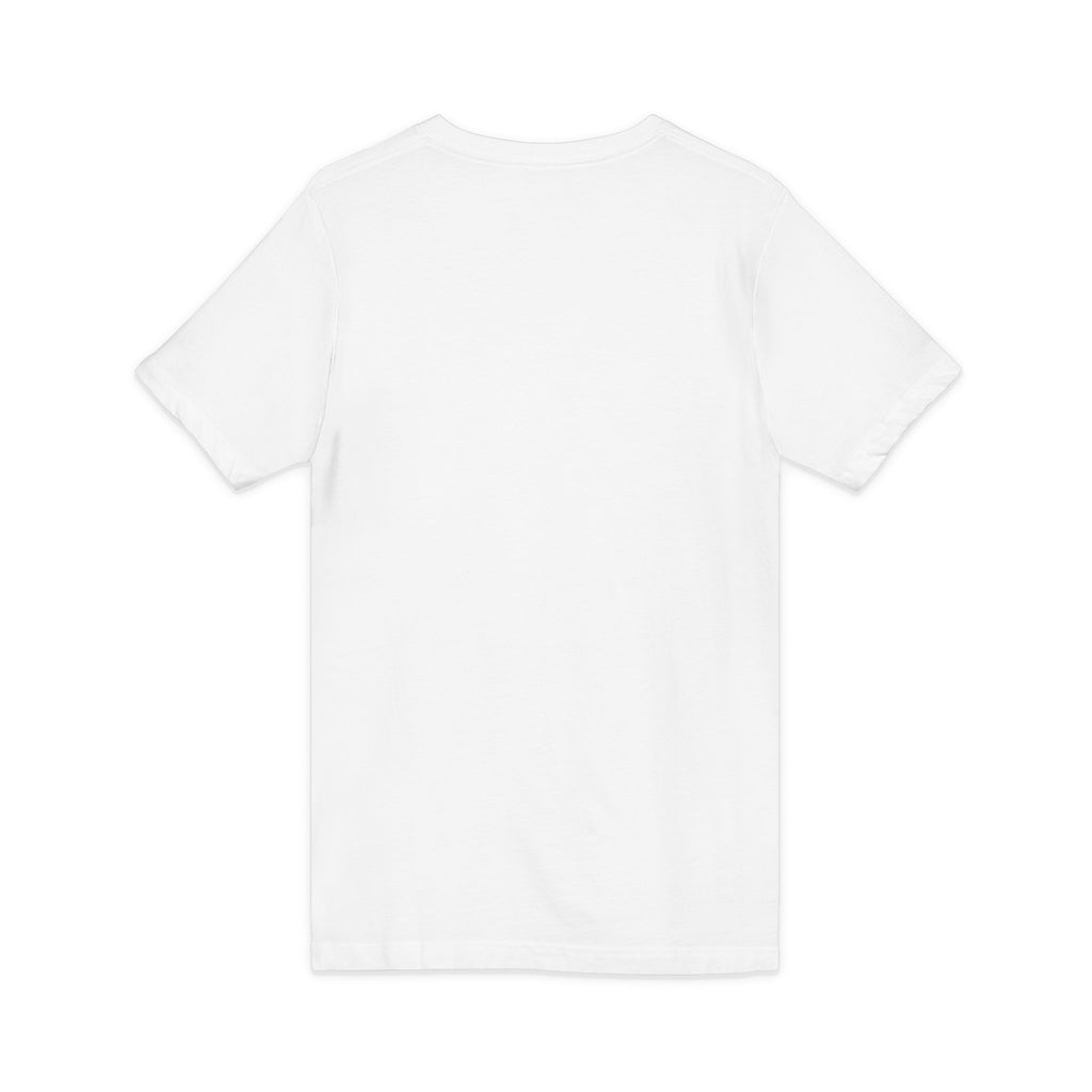Minimal 'Grow Wild' V-Neck Tee — Small Leaf Chest Graphic, Eco Casual Shirt