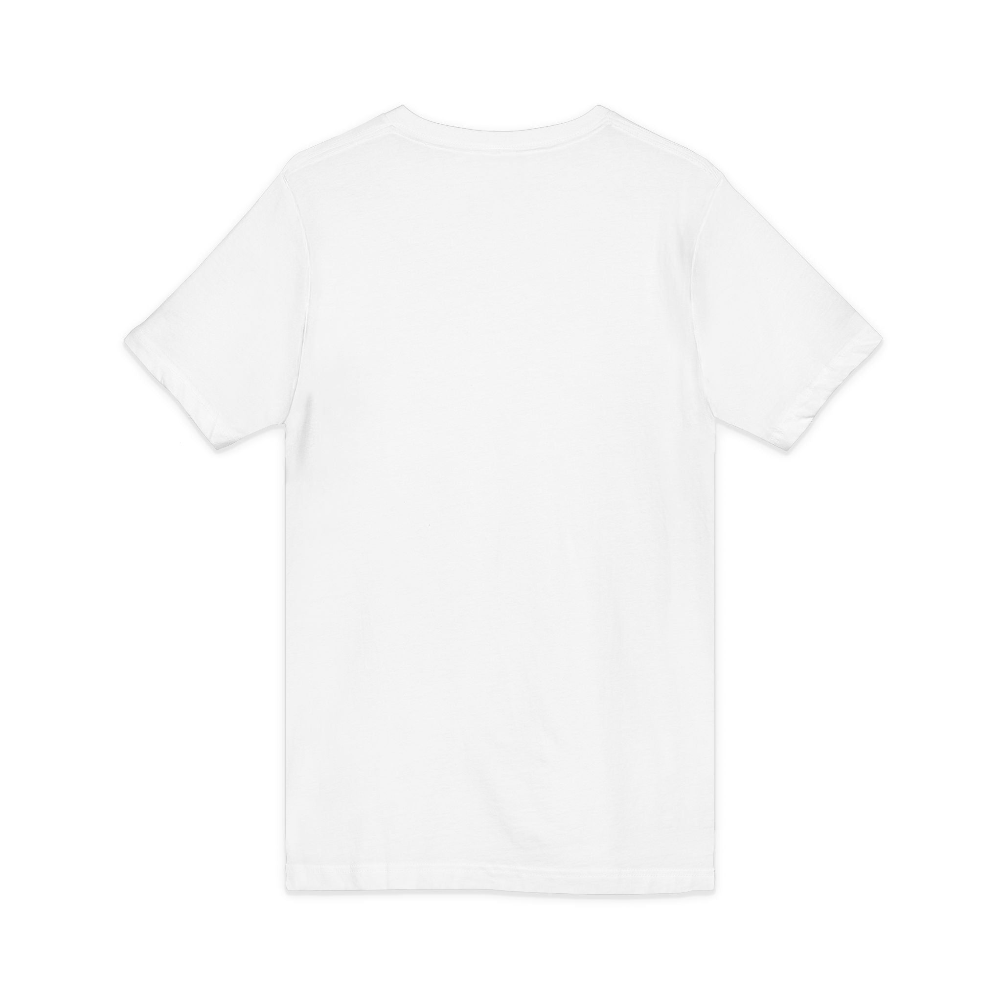 Minimal 'Grow Wild' V-Neck Tee — Small Leaf Chest Graphic, Eco Casual Shirt