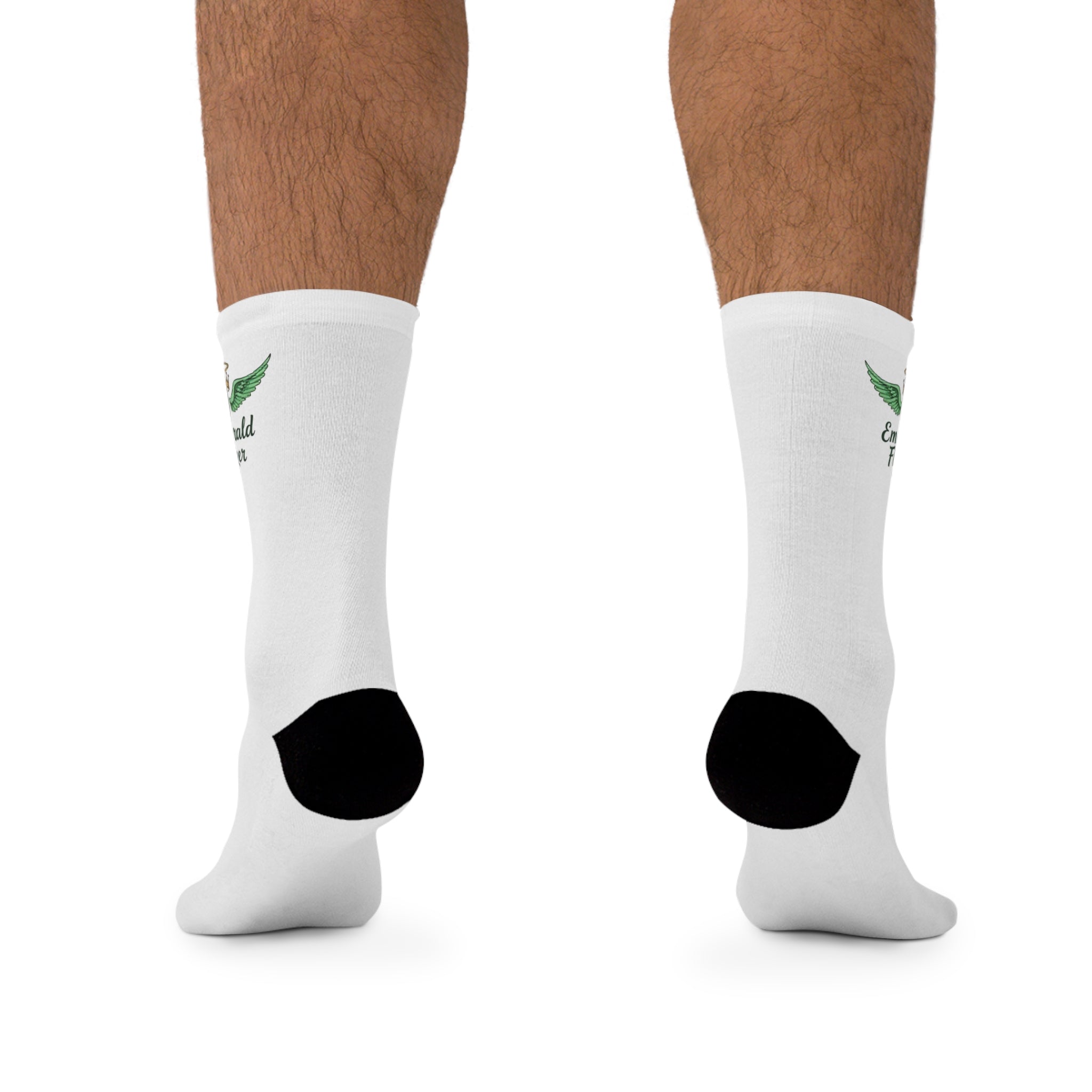 Emerald Flyer Wings crown socks | Recycled poly socks
