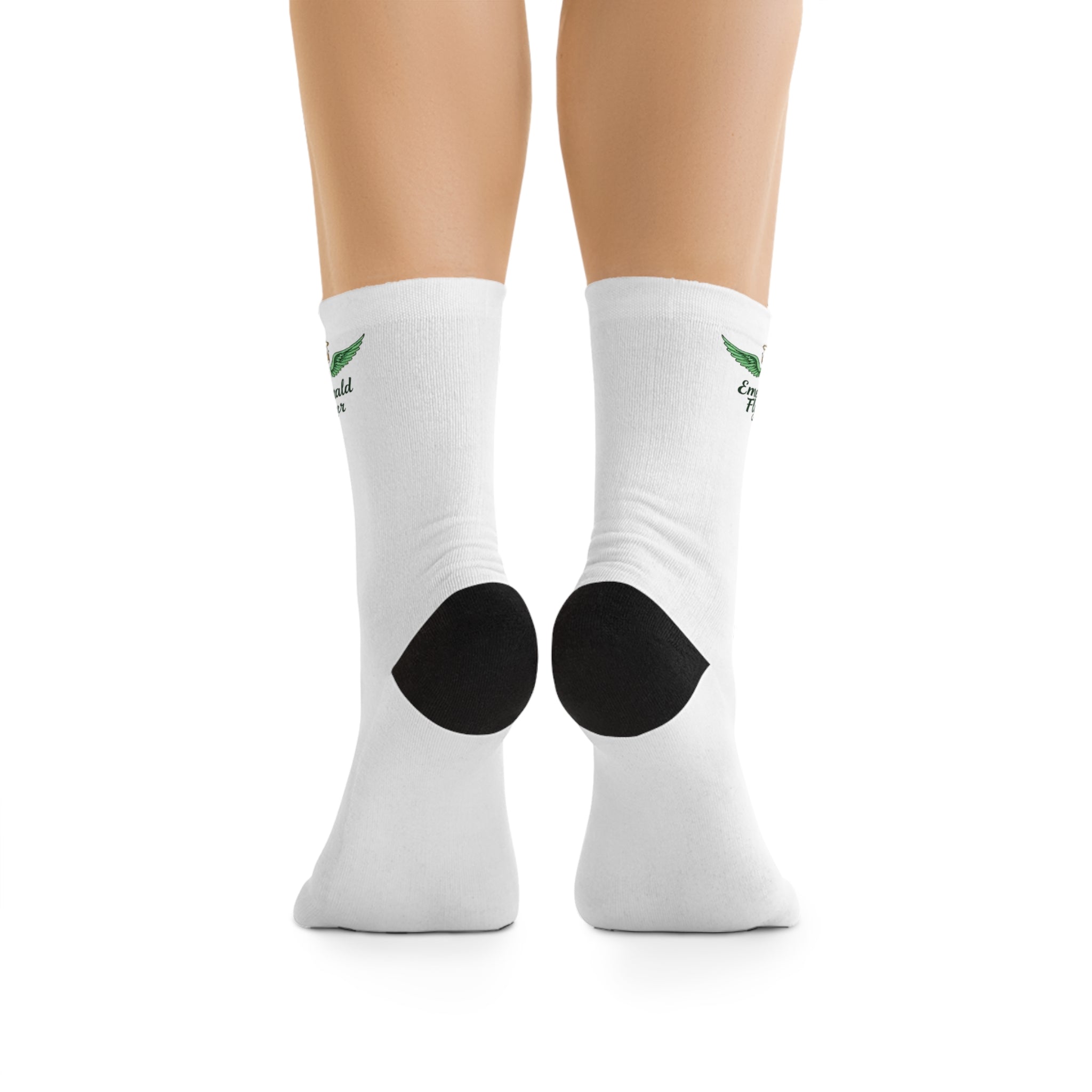 Emerald Flyer Wings crown socks | Recycled poly socks