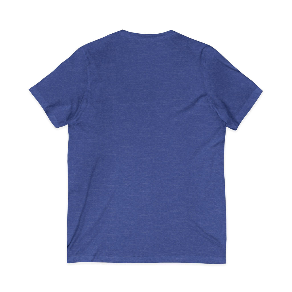 Minimal 'Grow Wild' V-Neck Tee — Small Leaf Chest Graphic, Eco Casual Shirt