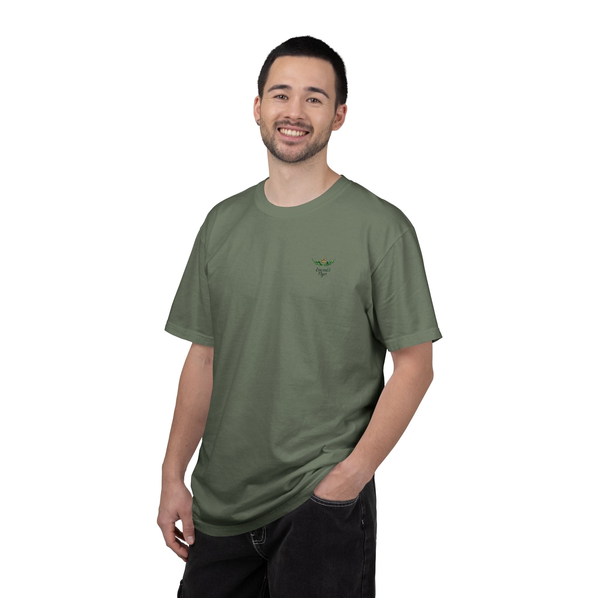 Emerald Flyer small print t-shirt