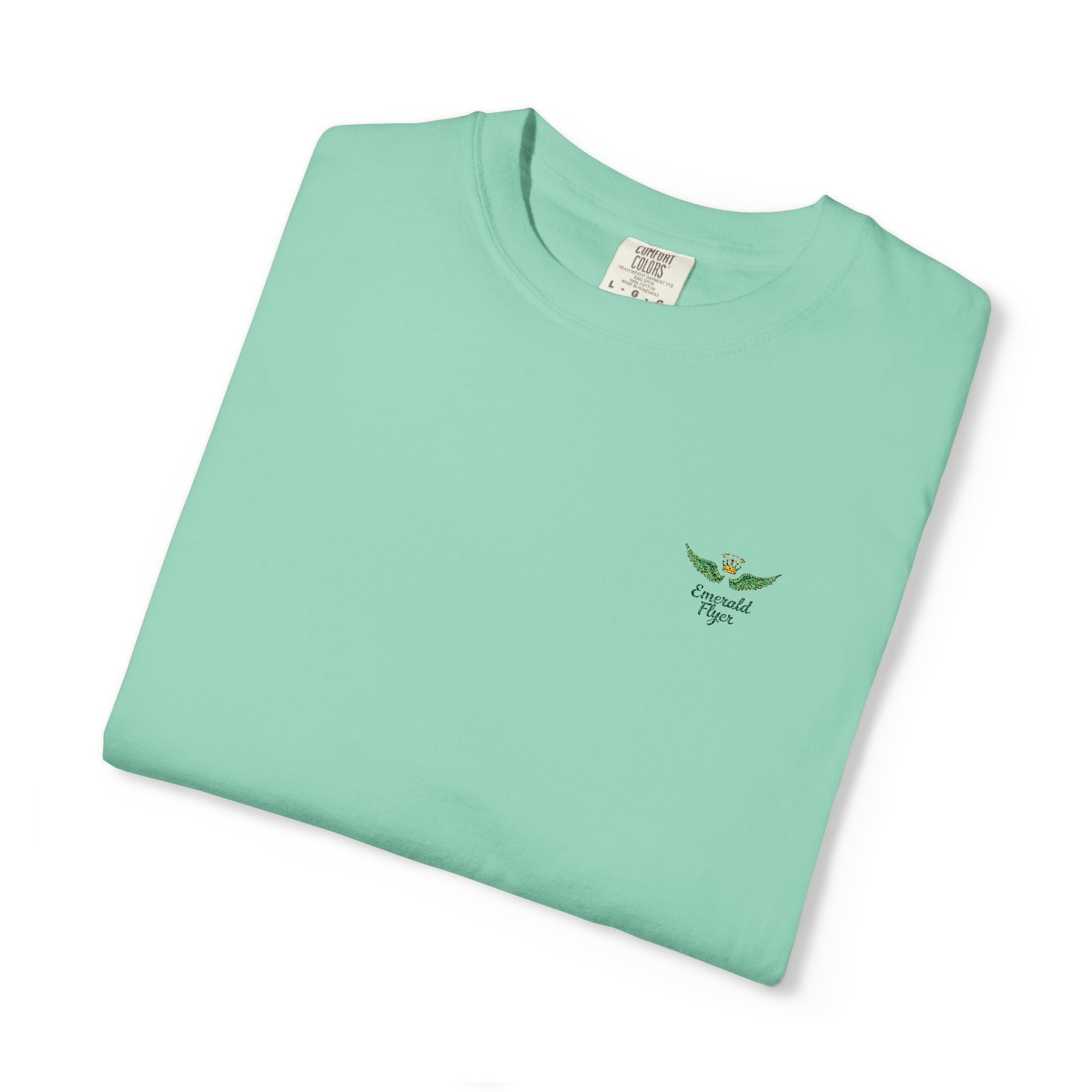 Emerald Flyer small print t-shirt