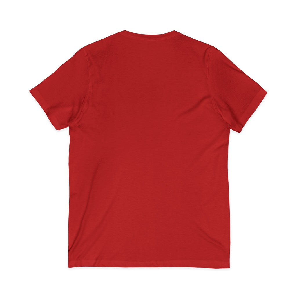 Minimal 'Grow Wild' V-Neck Tee — Small Leaf Chest Graphic, Eco Casual Shirt