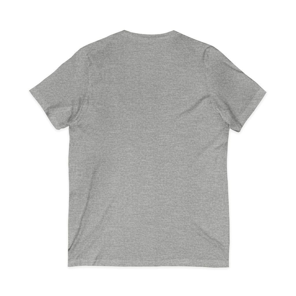 Minimal 'Grow Wild' V-Neck Tee — Small Leaf Chest Graphic, Eco Casual Shirt