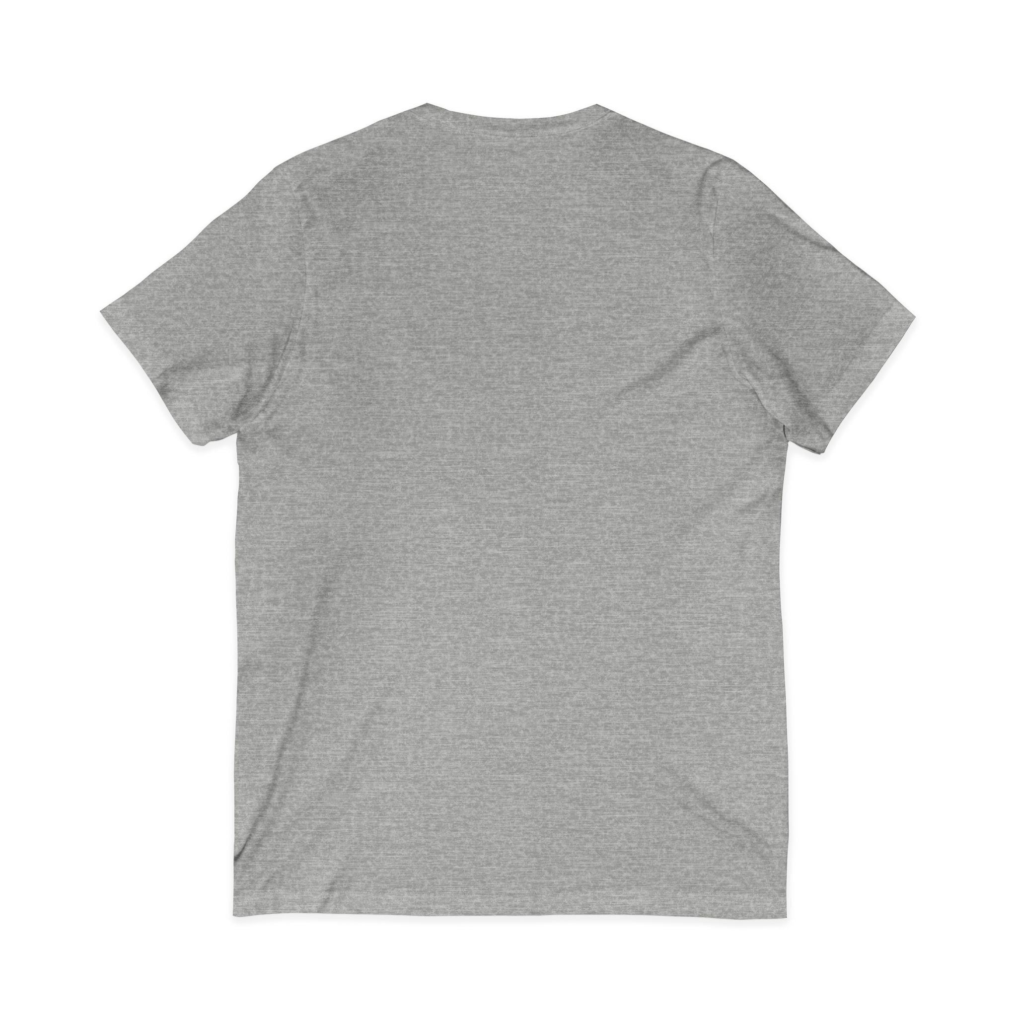 Minimal 'Grow Wild' V-Neck Tee — Small Leaf Chest Graphic, Eco Casual Shirt