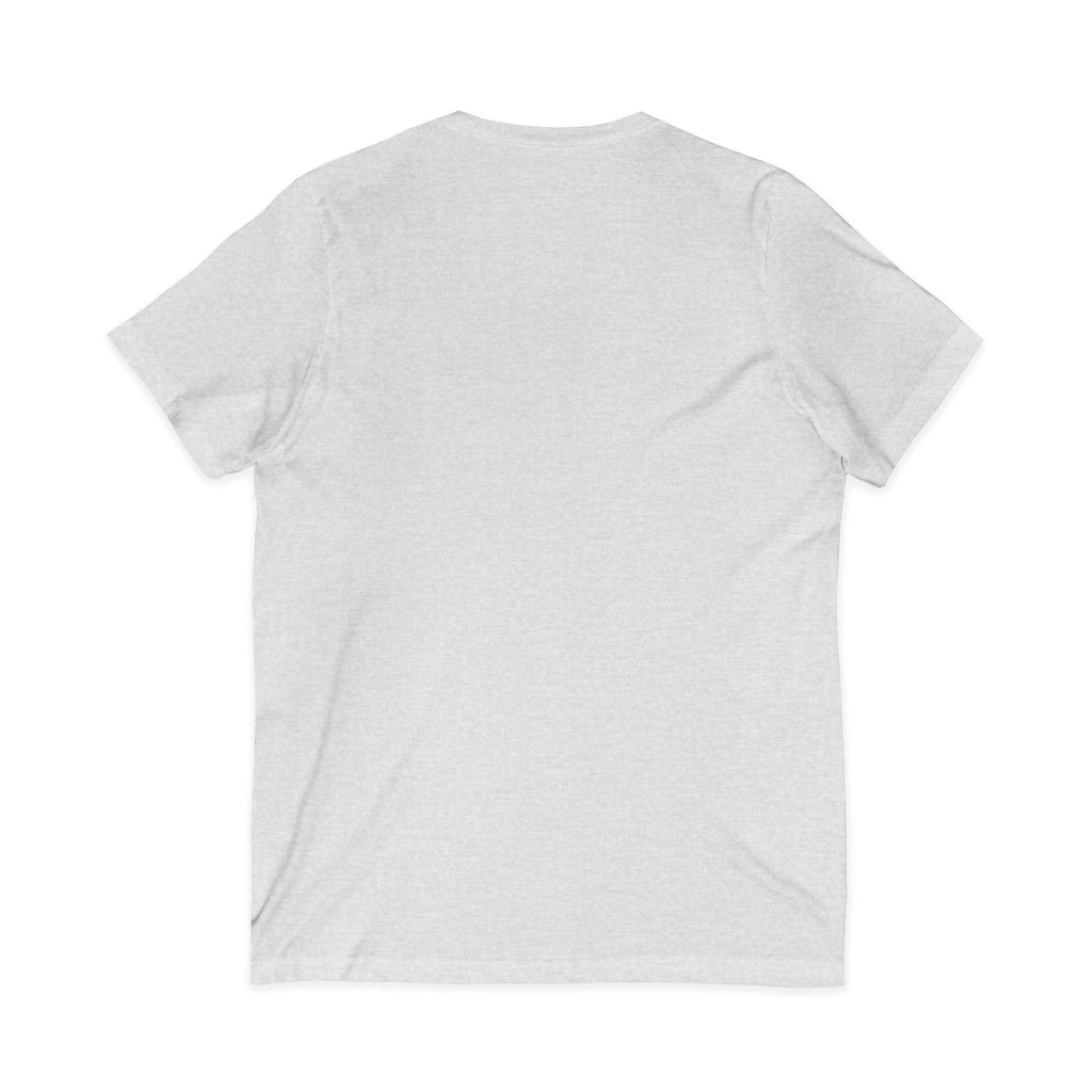 Minimal 'Grow Wild' V-Neck Tee — Small Leaf Chest Graphic, Eco Casual Shirt