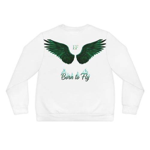 Born to Fly Sweatshirt — Green Wings Lightweight Crewneck