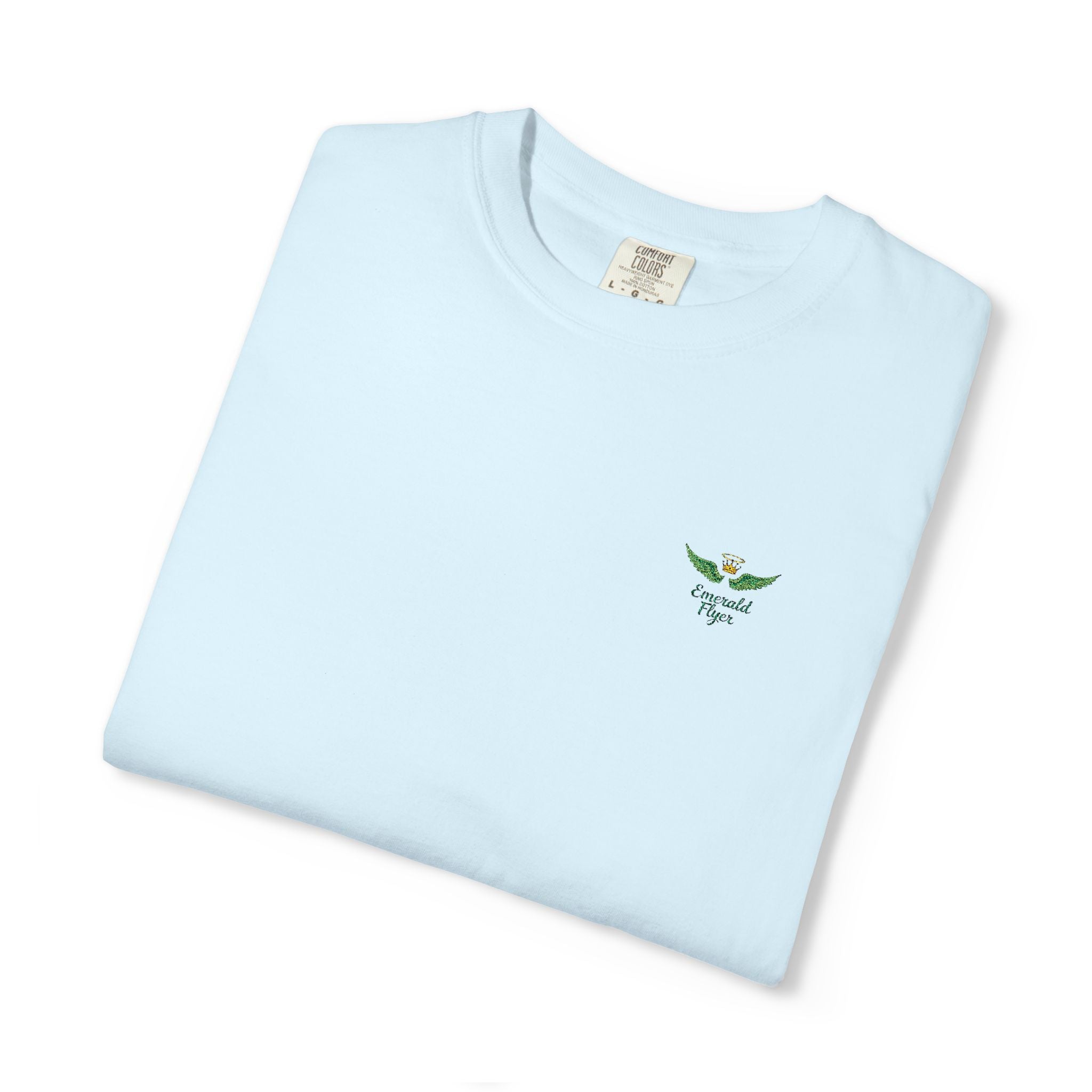 Emerald Flyer small print t-shirt