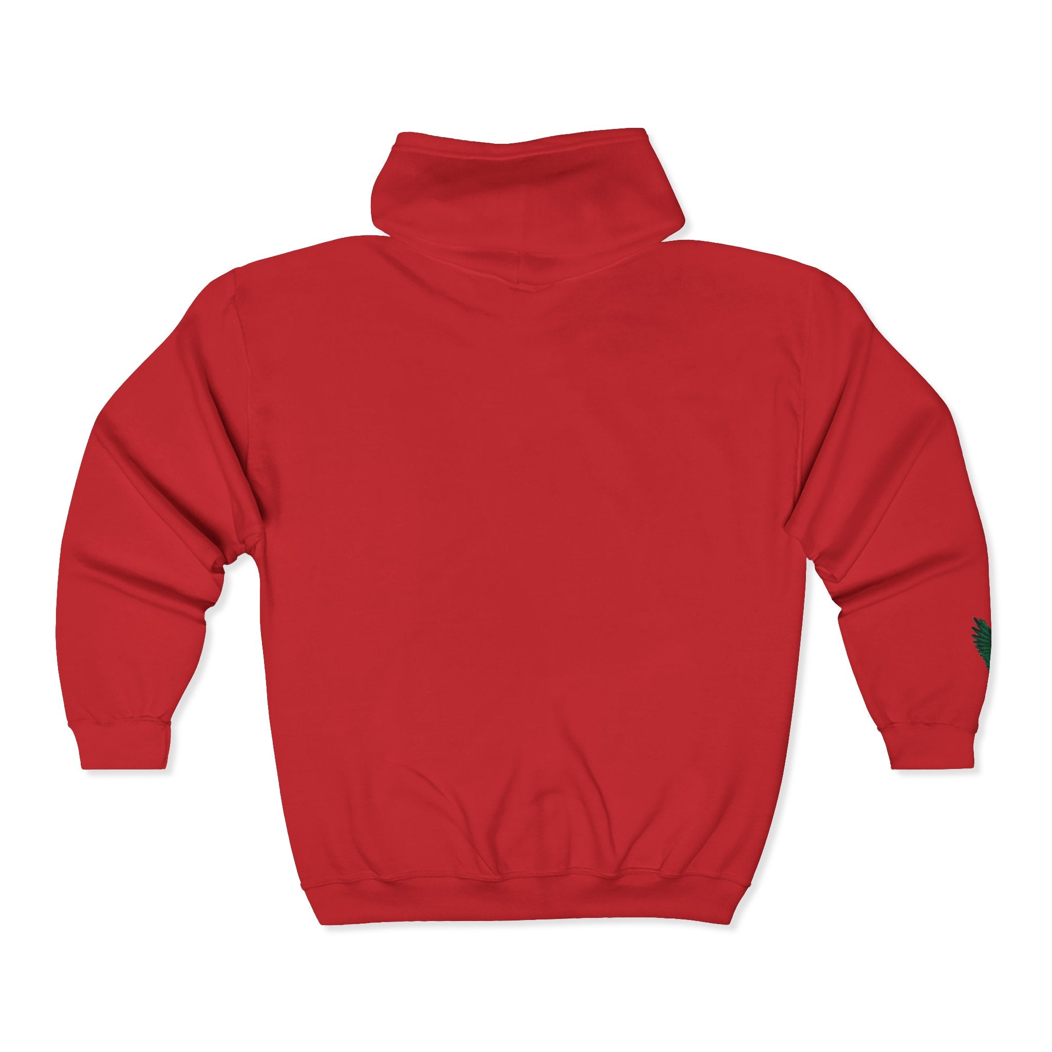 Emerald Flyer feather cuff zip hoodie