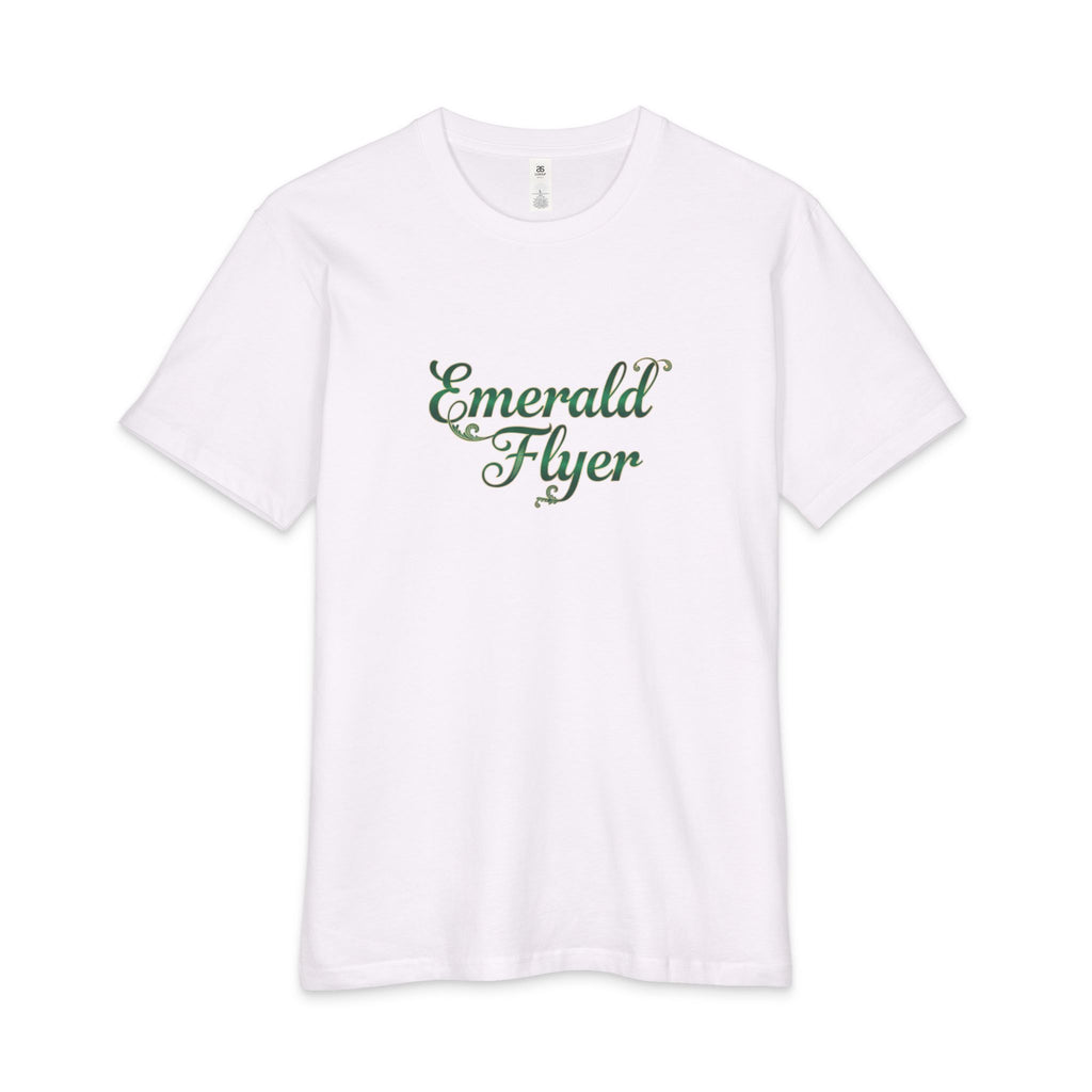 Emerald Flyer Tee — 'Born to Fly' Crown & Wings Graphic T-Shirt