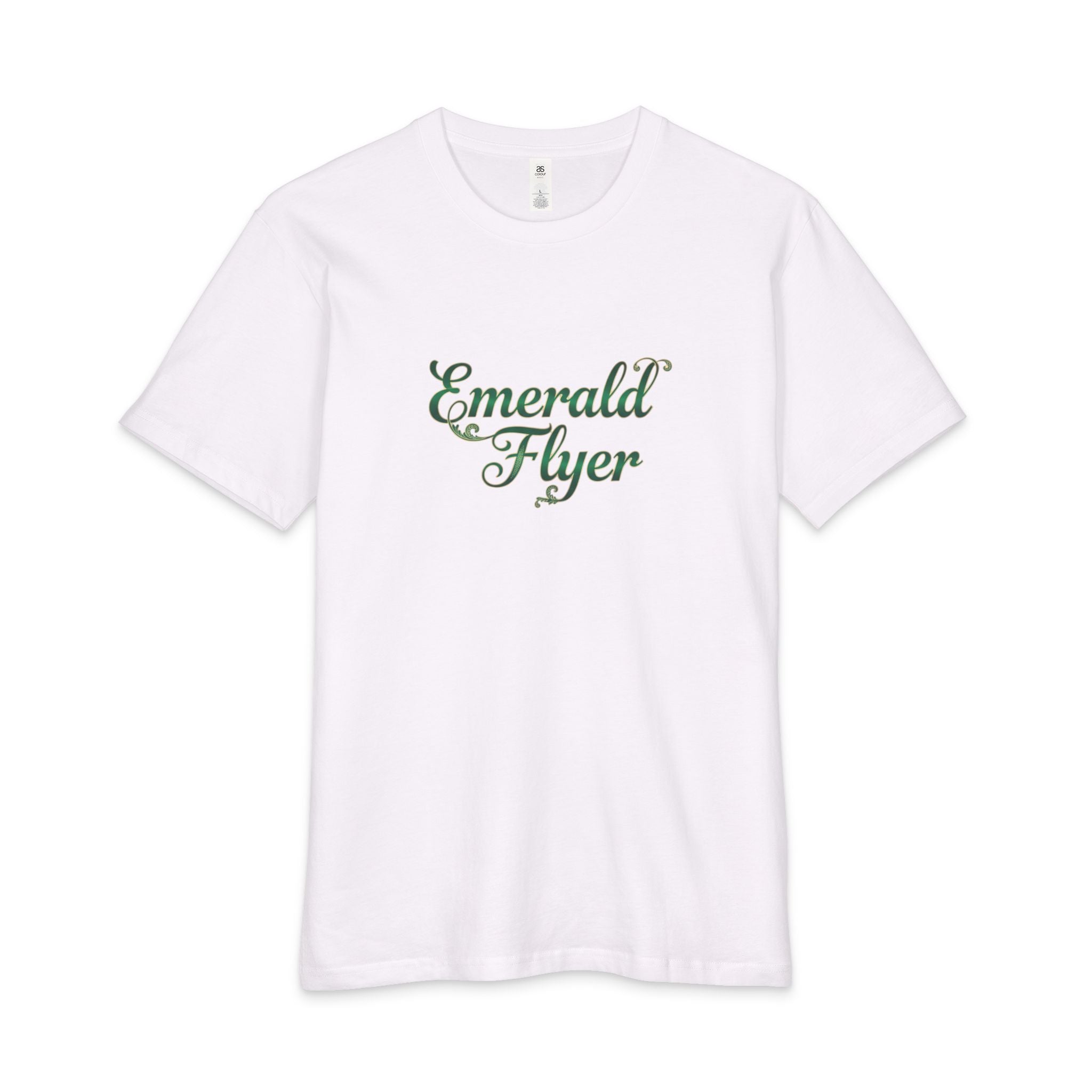 Emerald Flyer Tee — 'Born to Fly' Crown & Wings Graphic T-Shirt