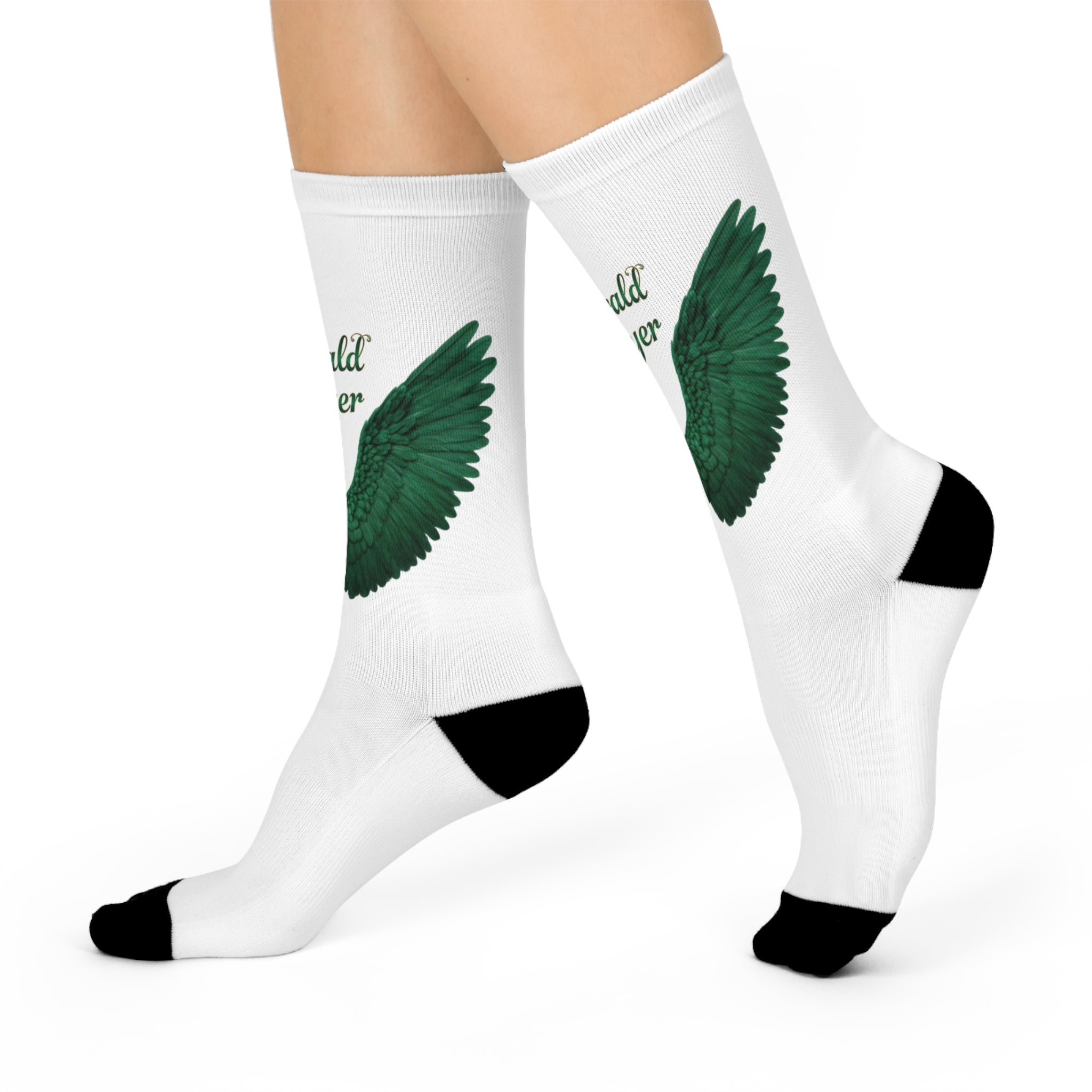Emerald Flyer Cushioned Crew Socks | Winged Socks