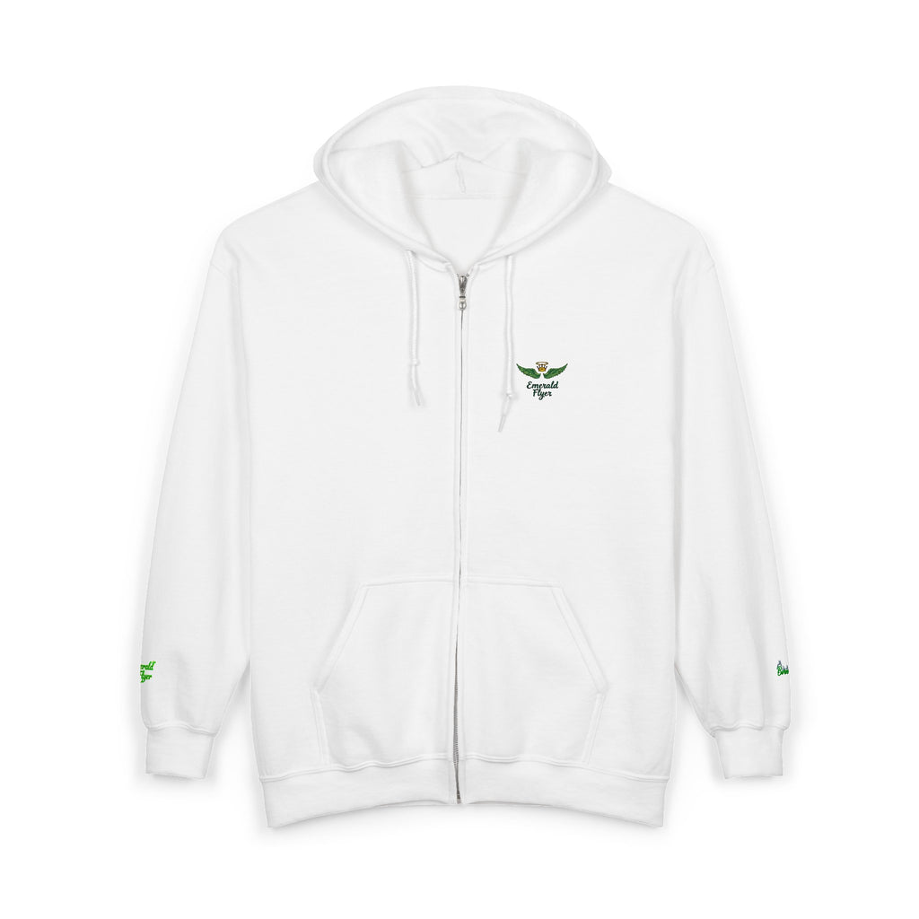 Emerald Flyer Zip Lux Cuff Emblem Sweatshirt