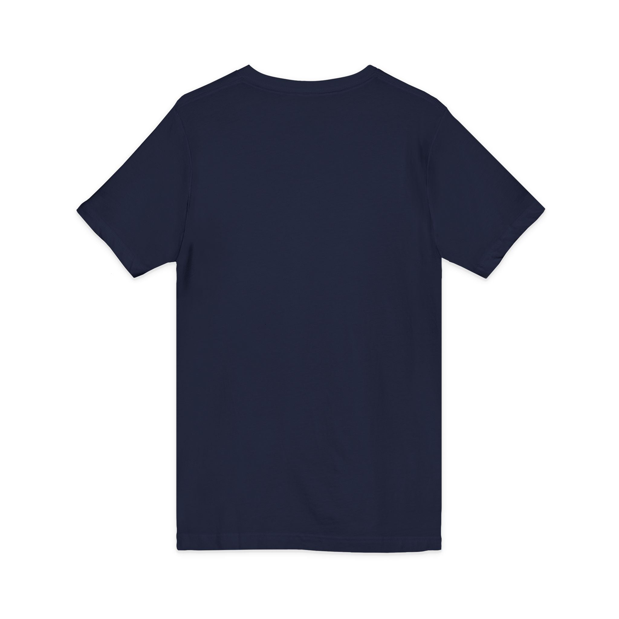 Minimal 'Grow Wild' V-Neck Tee — Small Leaf Chest Graphic, Eco Casual Shirt