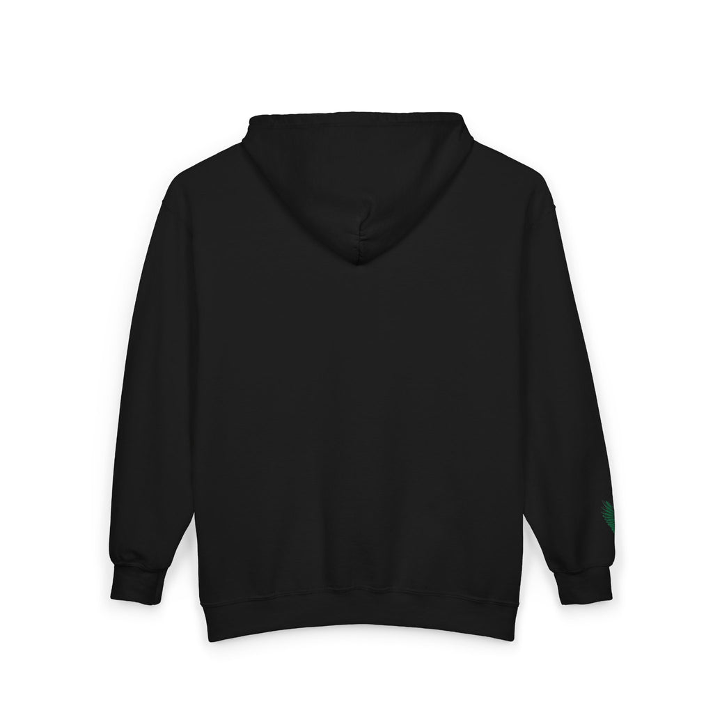 Emerald Flyer feather cuff zip hoodie
