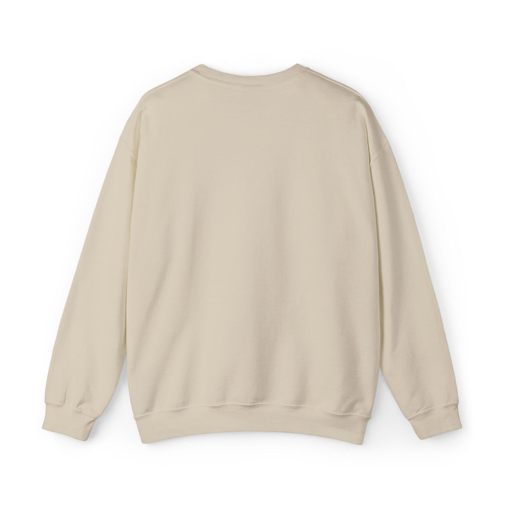 White Crewneck Sweatshirt with Tiny Green Plant Embroidery – “Plant Babe” Minimal Floral Design