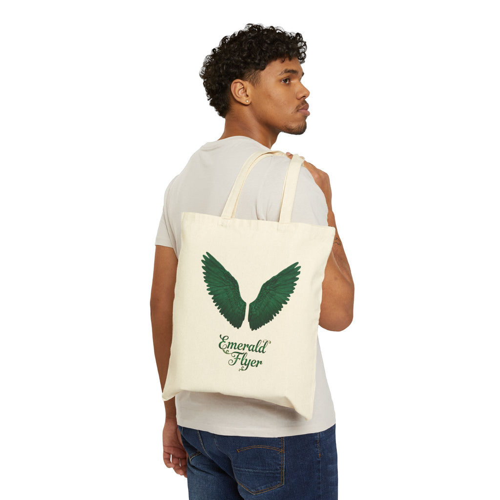 Tote Bag — Emerald Flyer Green Wings Canvas Tote
